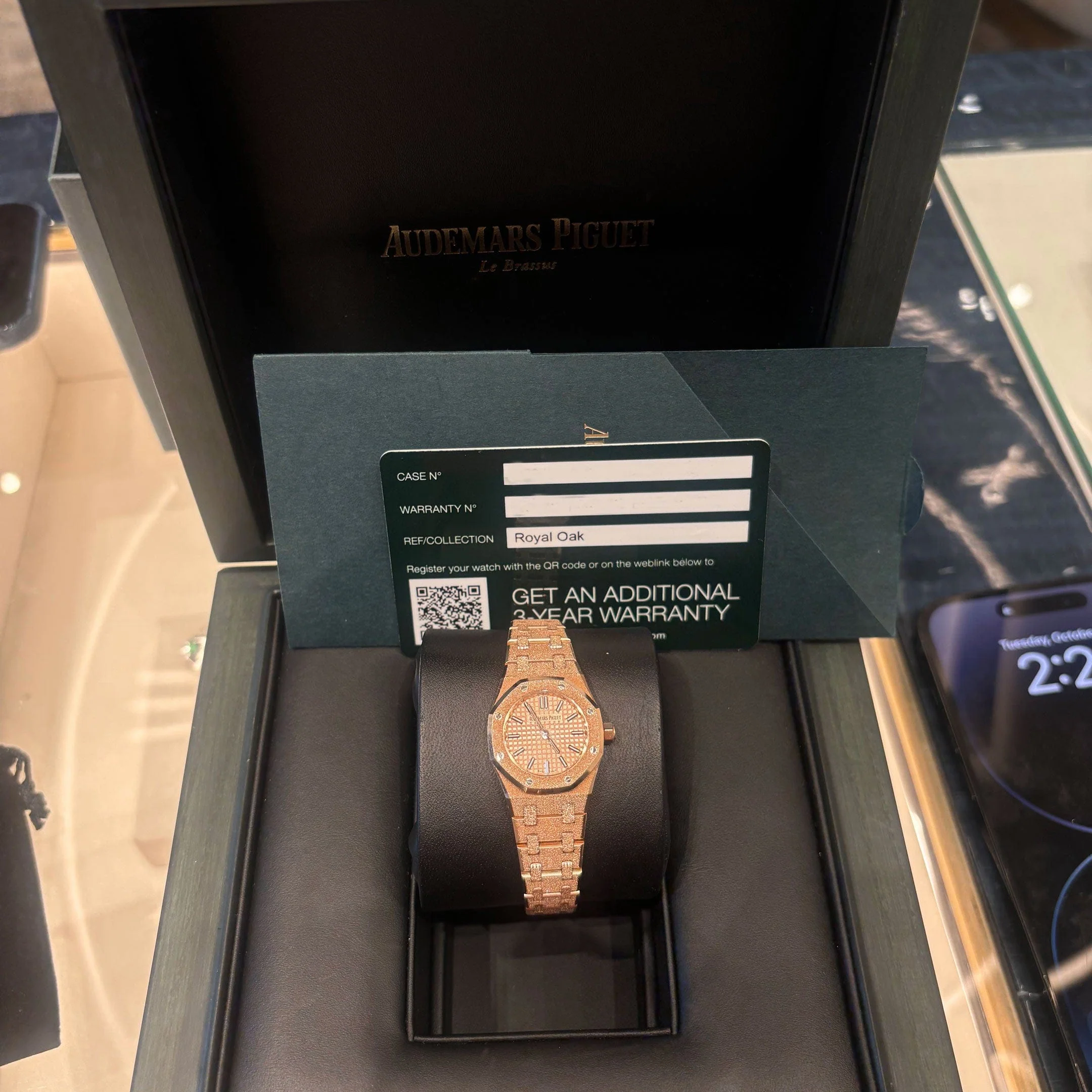 Audemars Piguet Royal Oak 67630OR.GG.1312OR.01 'Mini' Frosted Rose Gold Quartz (2025)