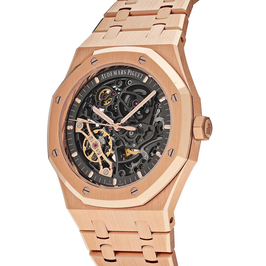 Audemars Piguet Royal Oak 15407OR.OO.1220OR.01 Double Balance Wheel Openworked Rose Gold