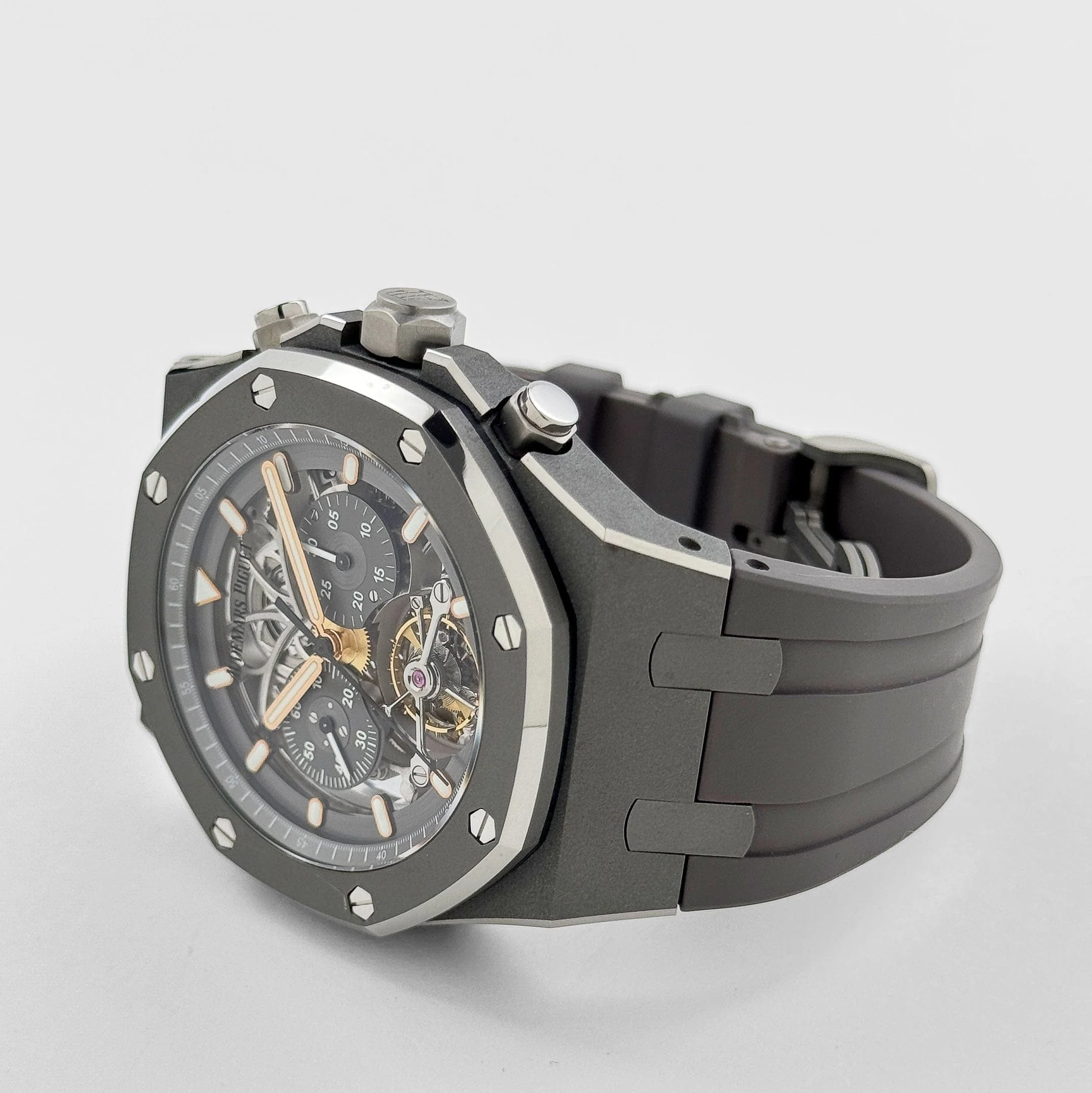 Audemars Piguet Royal Oak 26347TI.OO.D004CR.01 Tourbillon Chronograph Titanium Openworked Dial Boutique Only Edition