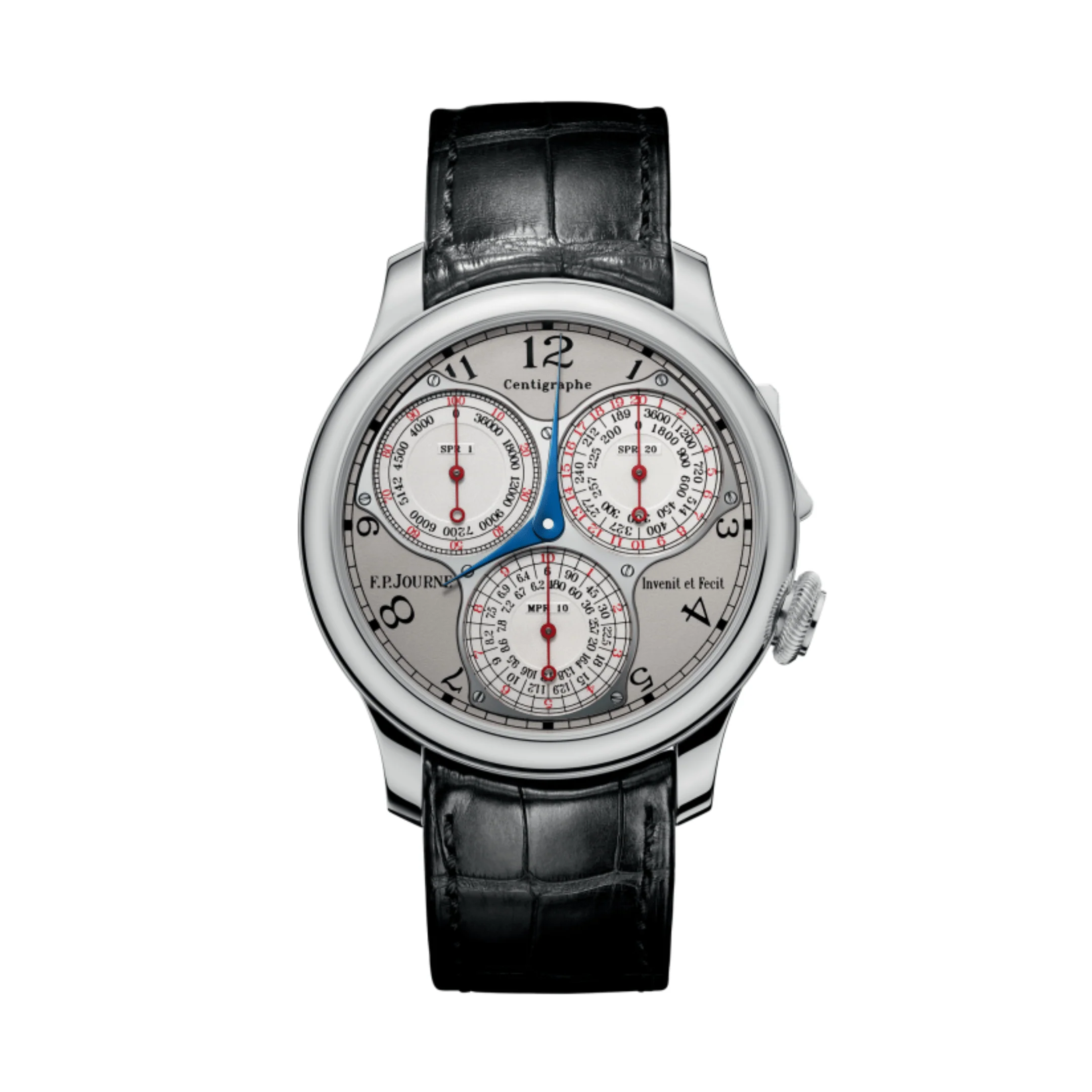 F.P.Journe Centigraphe Souverain Ref. CT Platinum White Gold and Whitened Guilloché Silver Dial (2008)