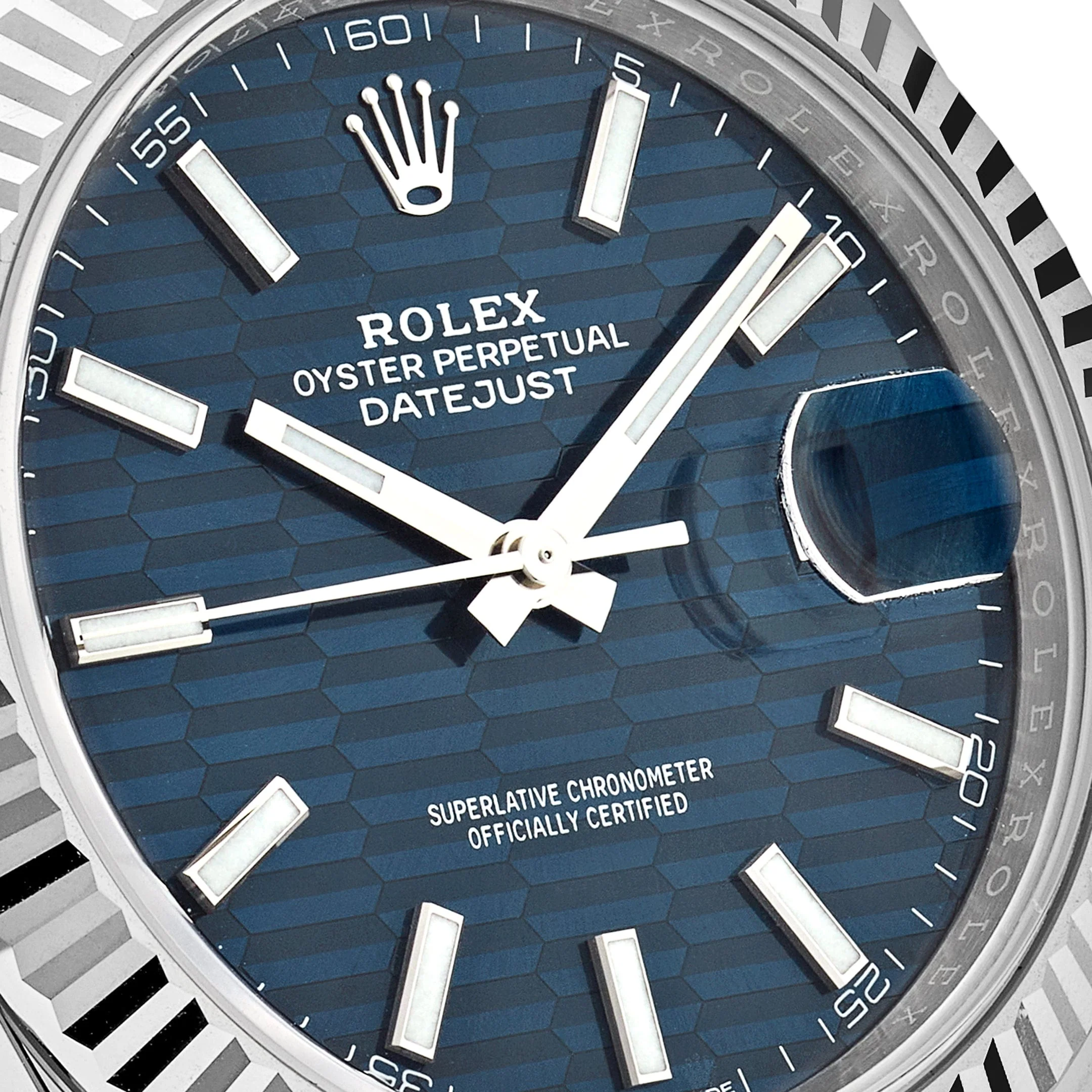 Rolex Datejust 41 126334 Stainless Steel Fluted Motif Blue Dial Jubilee