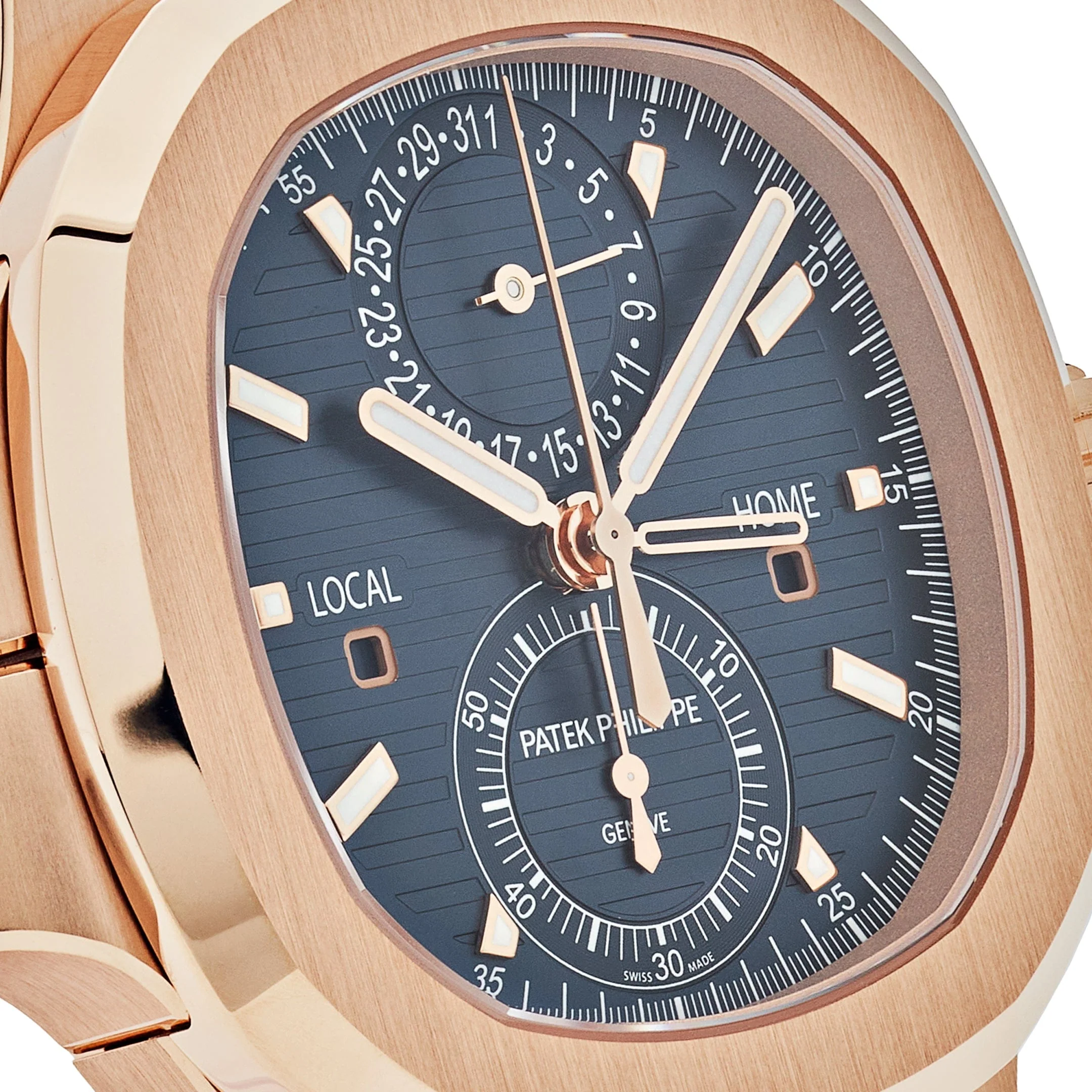 Patek Philippe Nautilus 5990/1R-001 Travel Time Flyback Chronograph Rose Gold Blue Dial (2025)