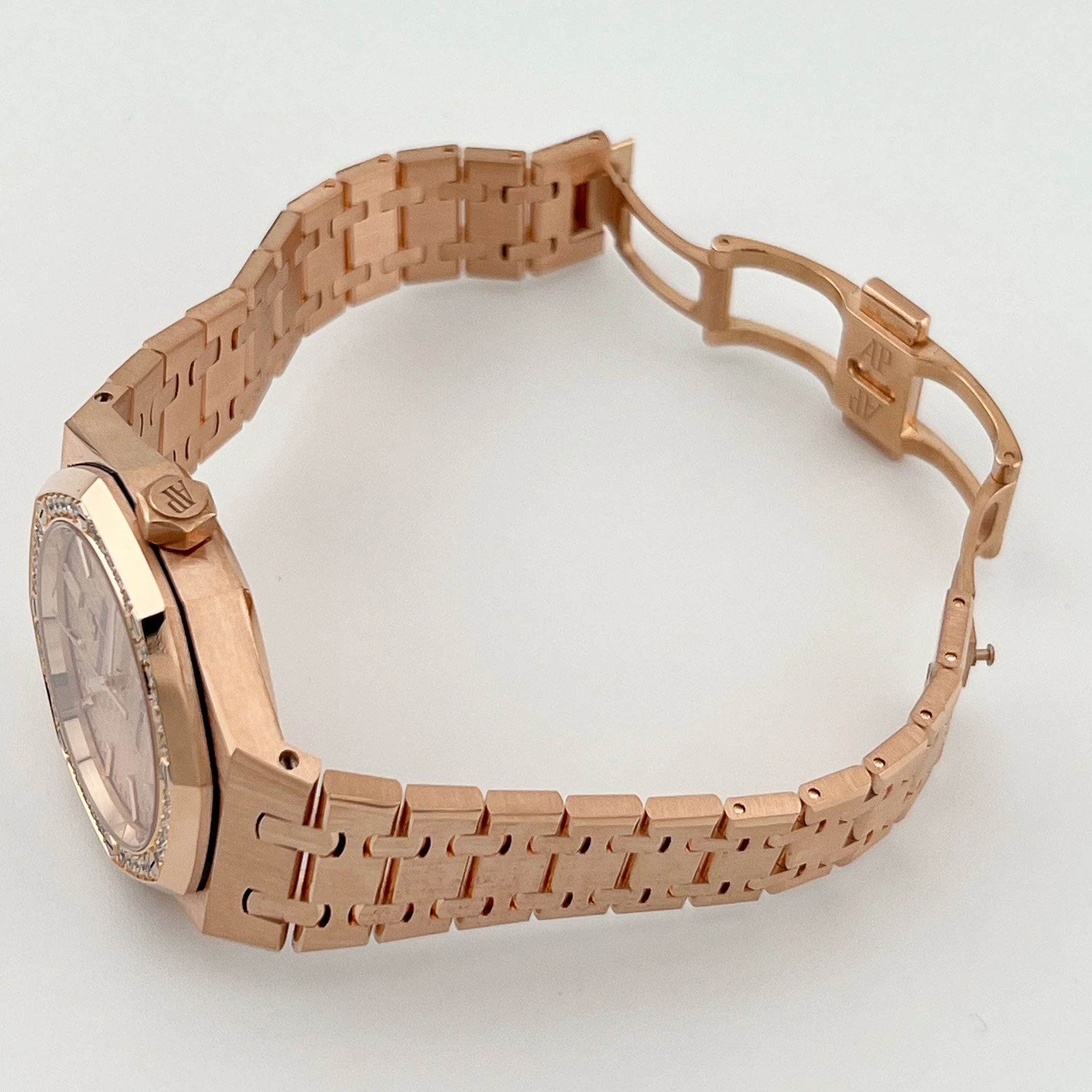 Audemars Piguet Royal Oak Selfwinding 15451OR.ZZ.1256OR.03 'Ladies' Rose Gold Diamond Bezel