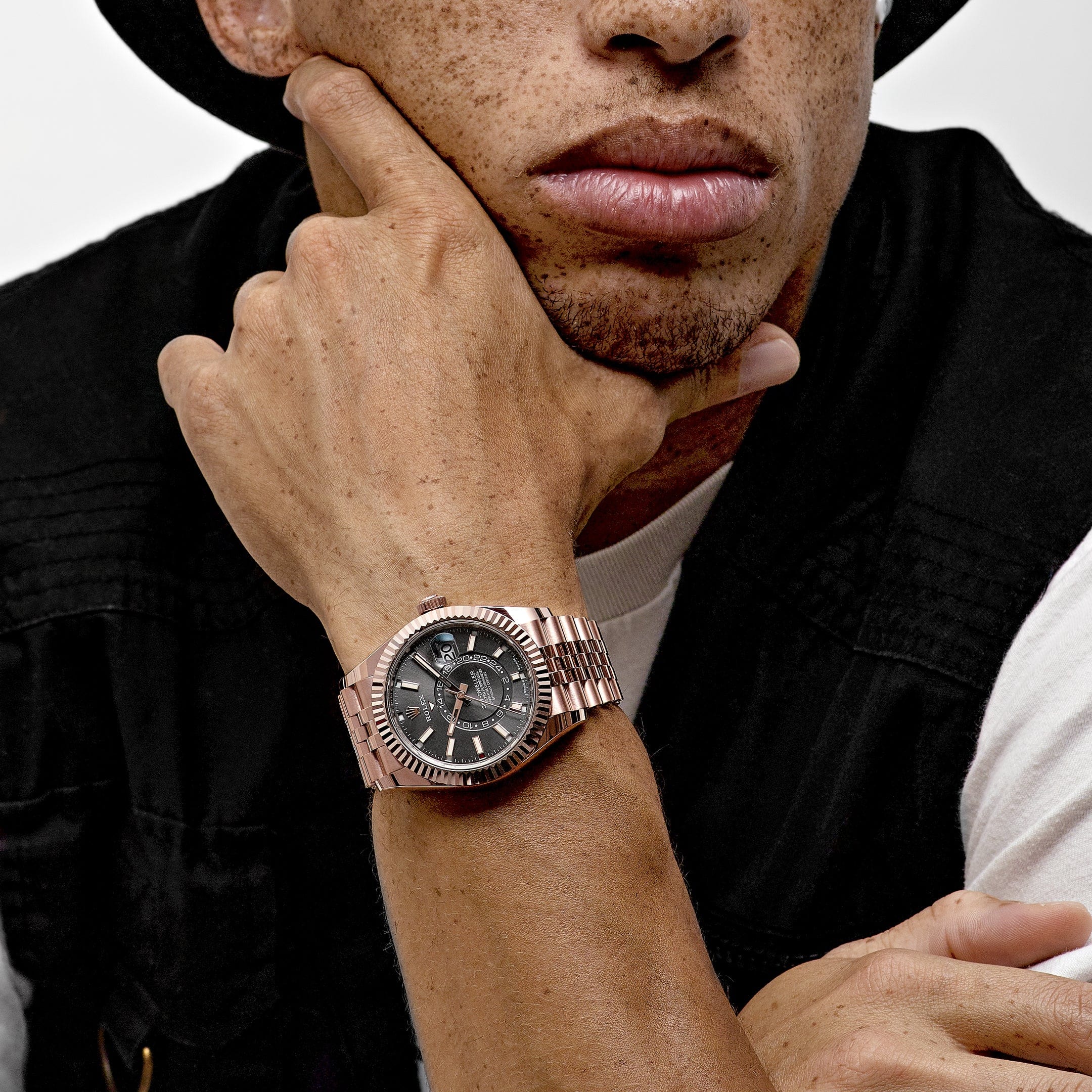 Rolex Sky-Dweller 336935 Rose Gold Slate Dial Jubilee