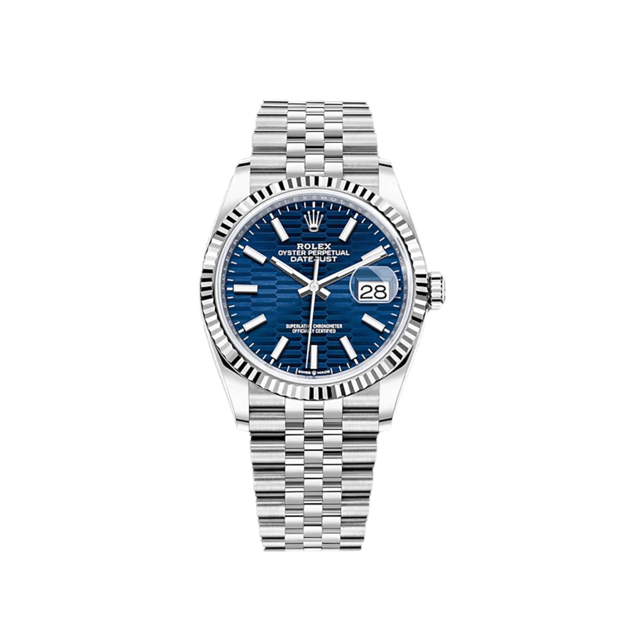 Rolex Datejust 36 126234 Stainless Steel Blue Motif Dial Jubilee (2023)