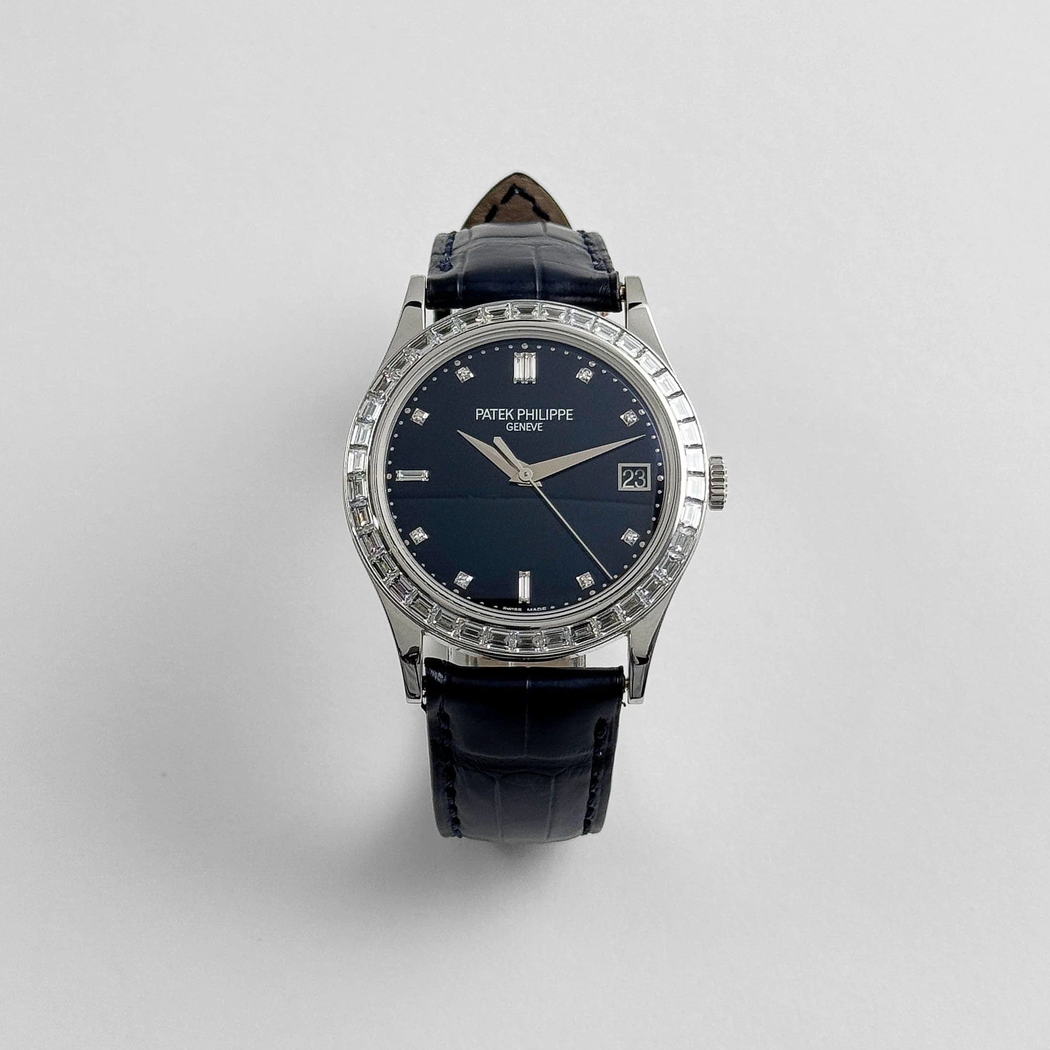 Patek Philippe Calatrava 5298P-012 Platinum Black Diamond Dial Diamond Bezel (2015)