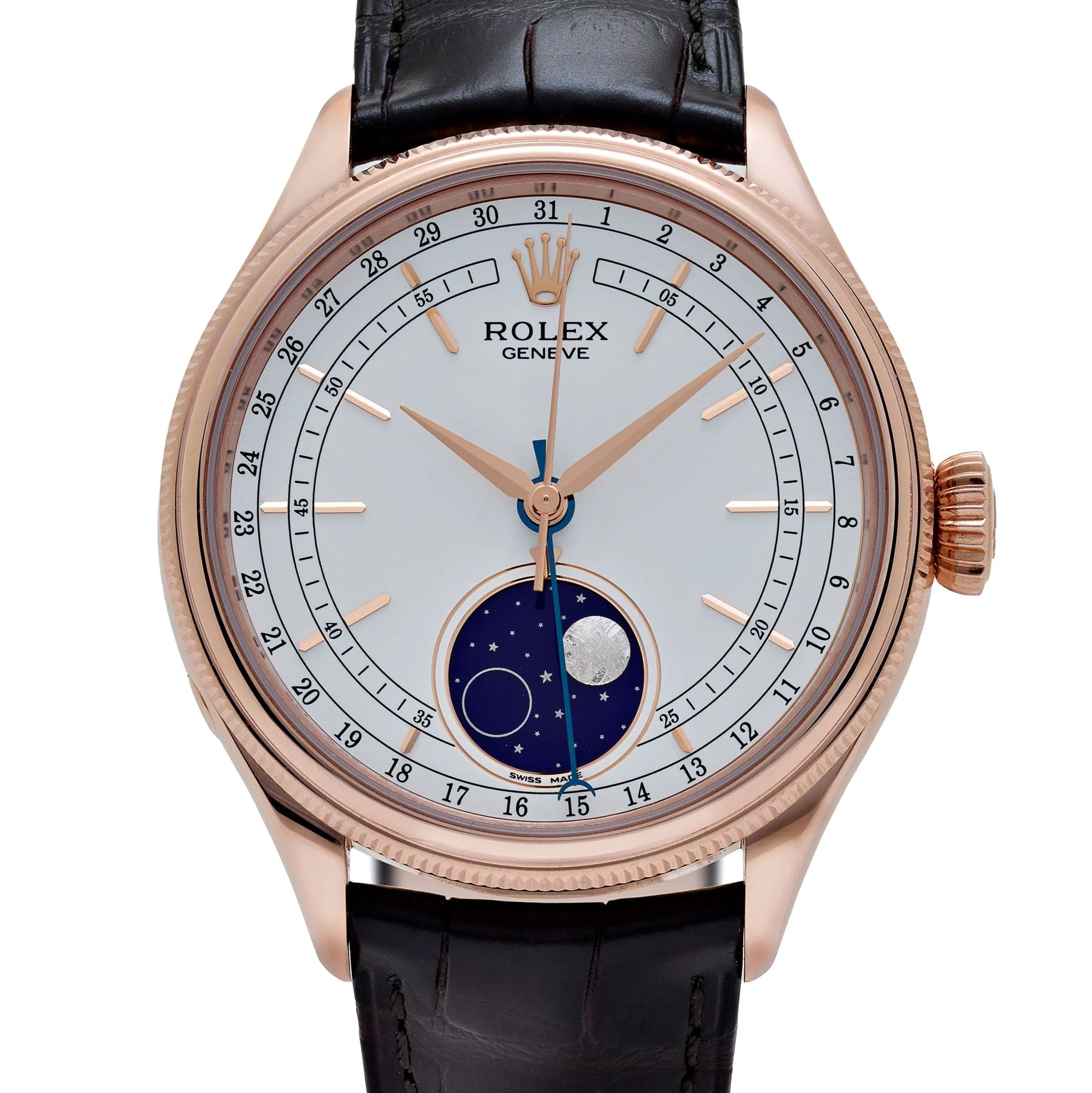 Rolex Cellini Moonphase 50535 Rose Gold White Dial (2021)