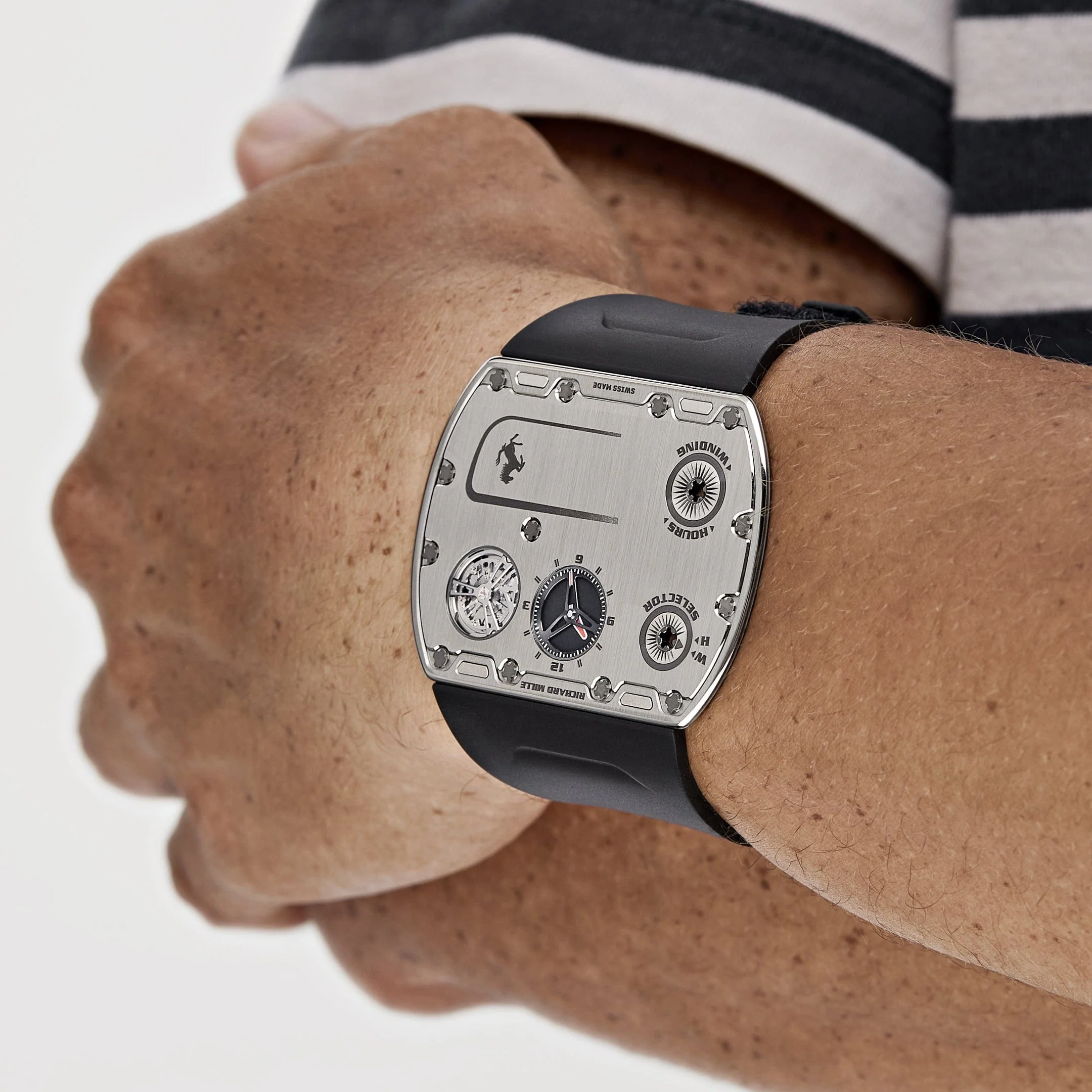 Richard Mille RM UP-01 Ferrari Ultraflat Titanium Silver Dial Limited Edition of 150