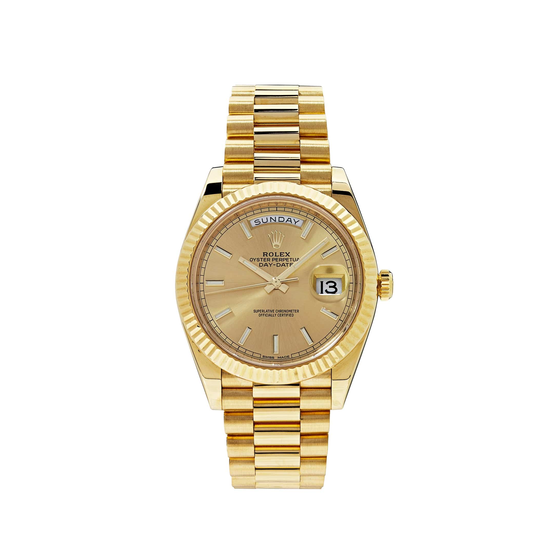 Rolex Day-Date 40 228238 Yellow Gold Champagne Dial
