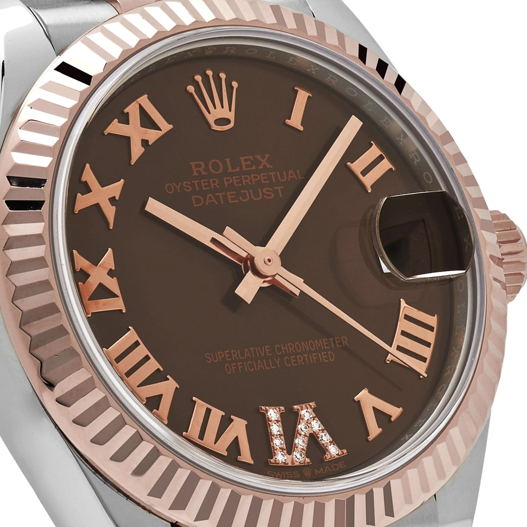 Rolex Datejust 31 278271 'Ladies' Rose Gold Stainless Steel Roman Chocolate Dial Jubilee (2024)