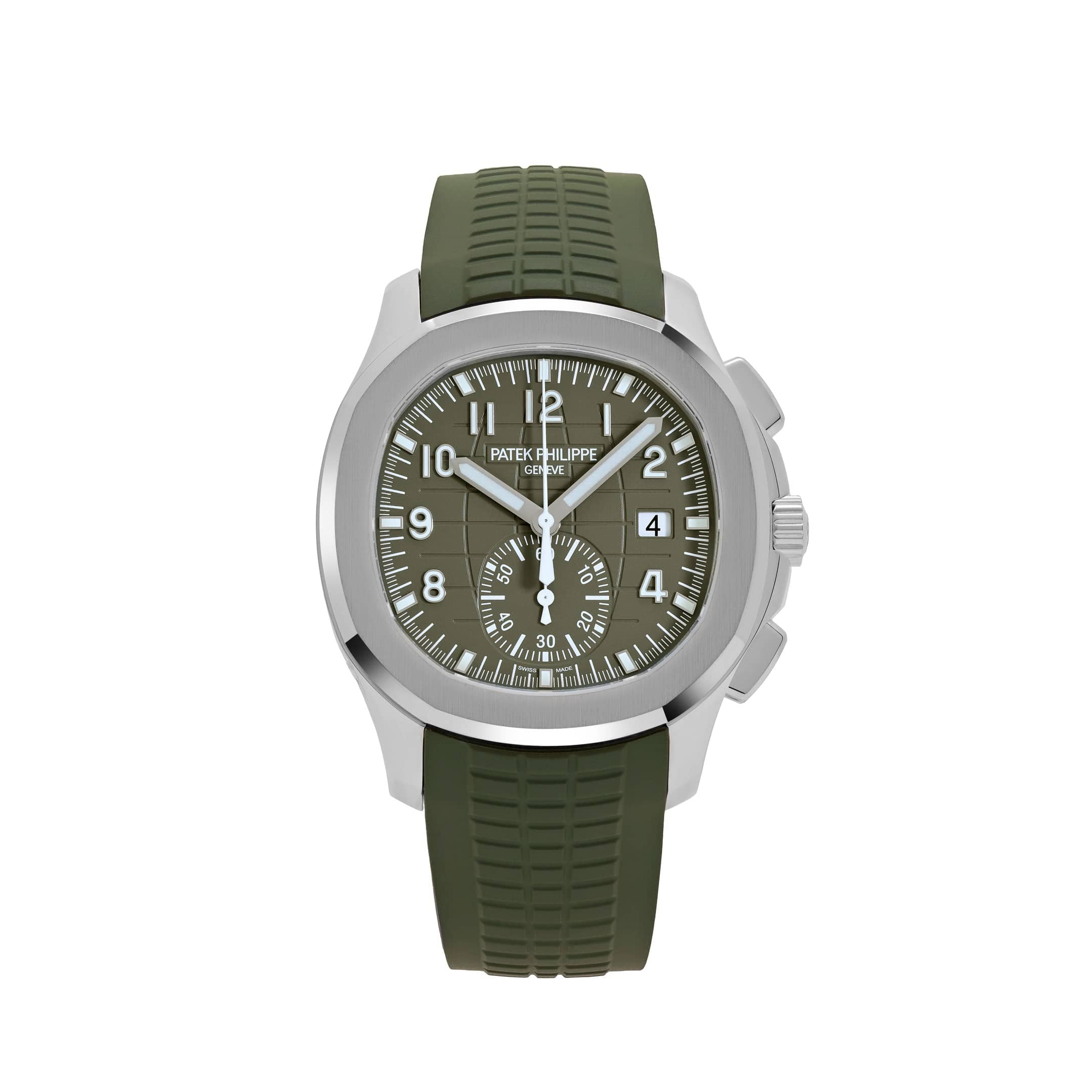 Patek Philippe Aquanaut 5968G-010 Chronograph White Gold Khaki Green Dial (2023)