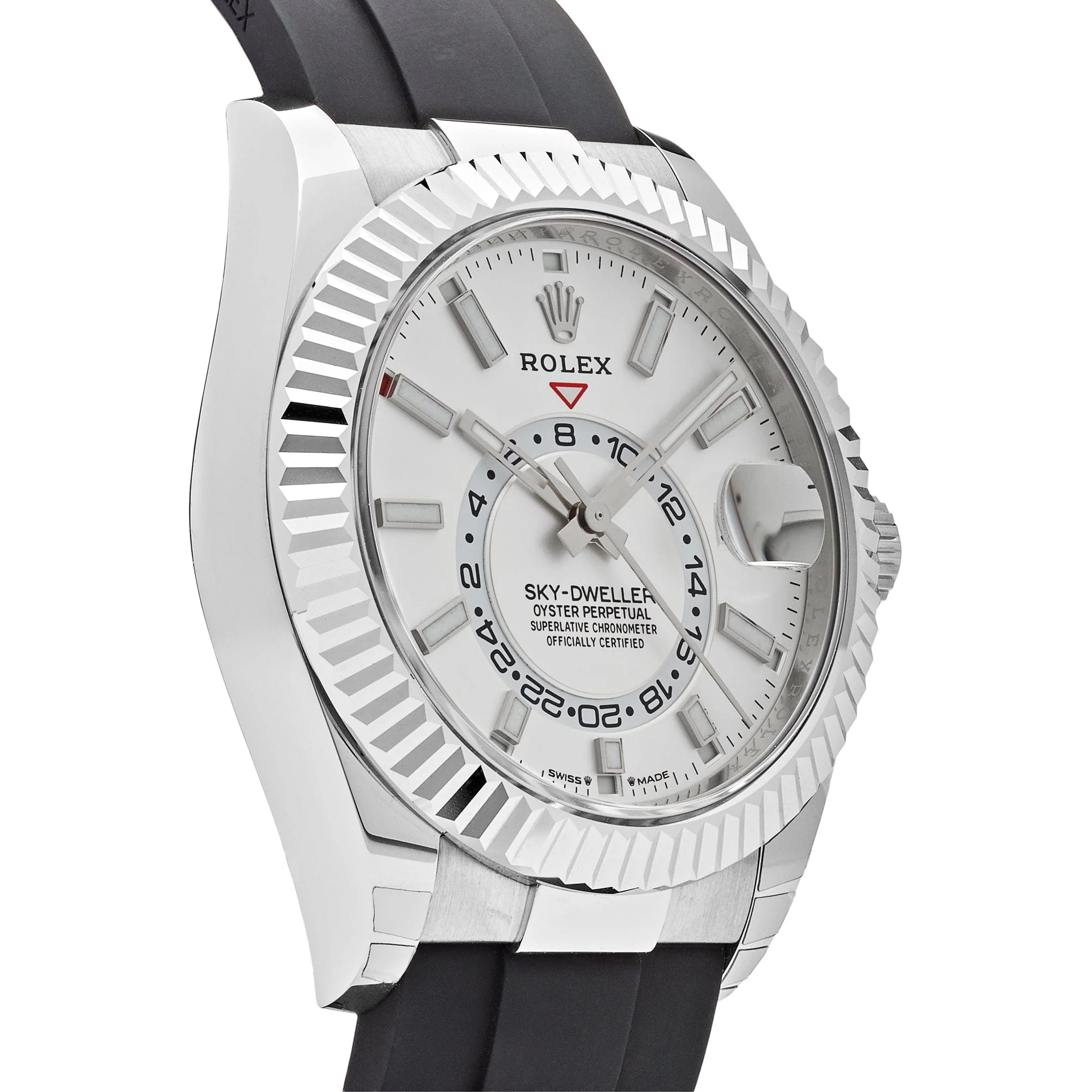 Rolex Sky-Dweller 336239 White Gold White Dial Oysterflex