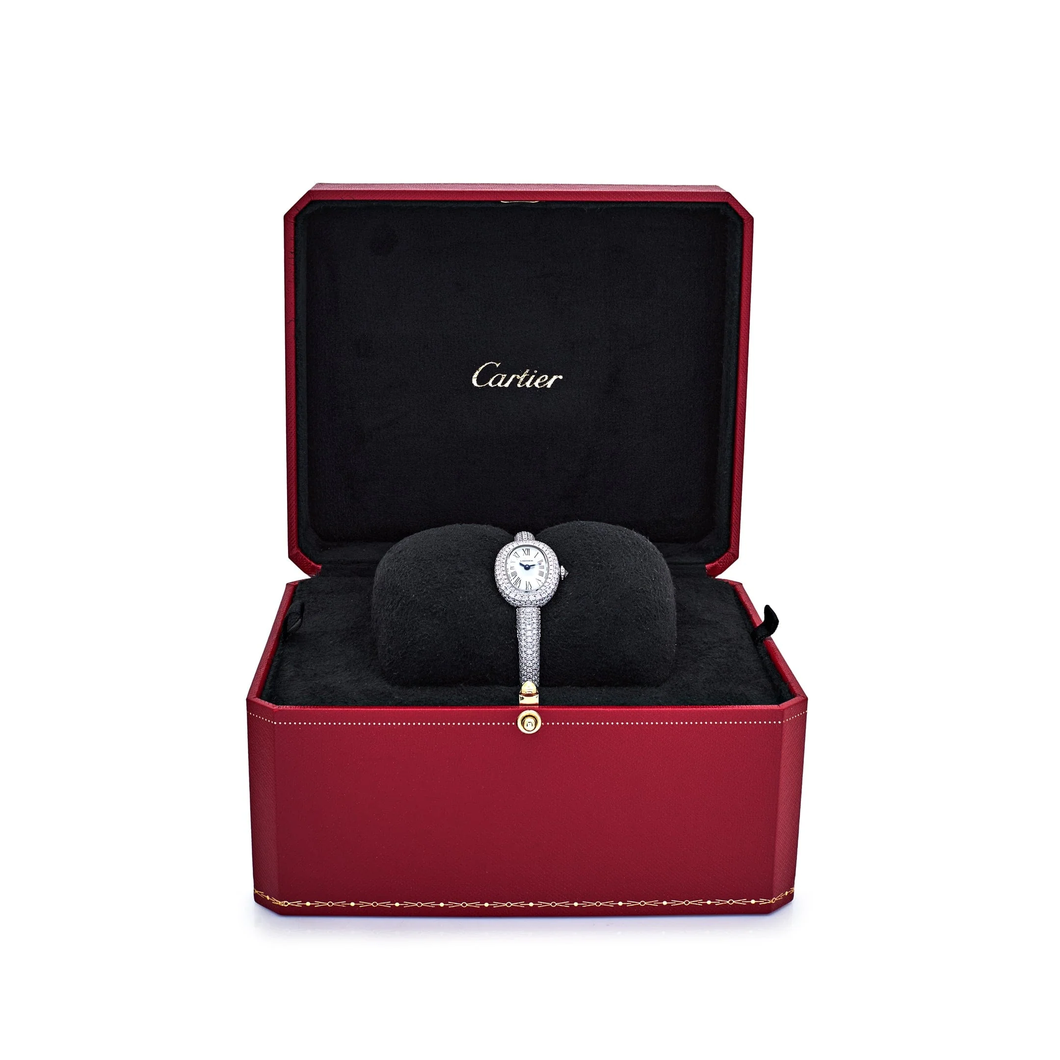 Cartier Baignoire Mini HPI01773 'Ladies' Rhodium-Finish White Gold Diamond Quartz (2025)