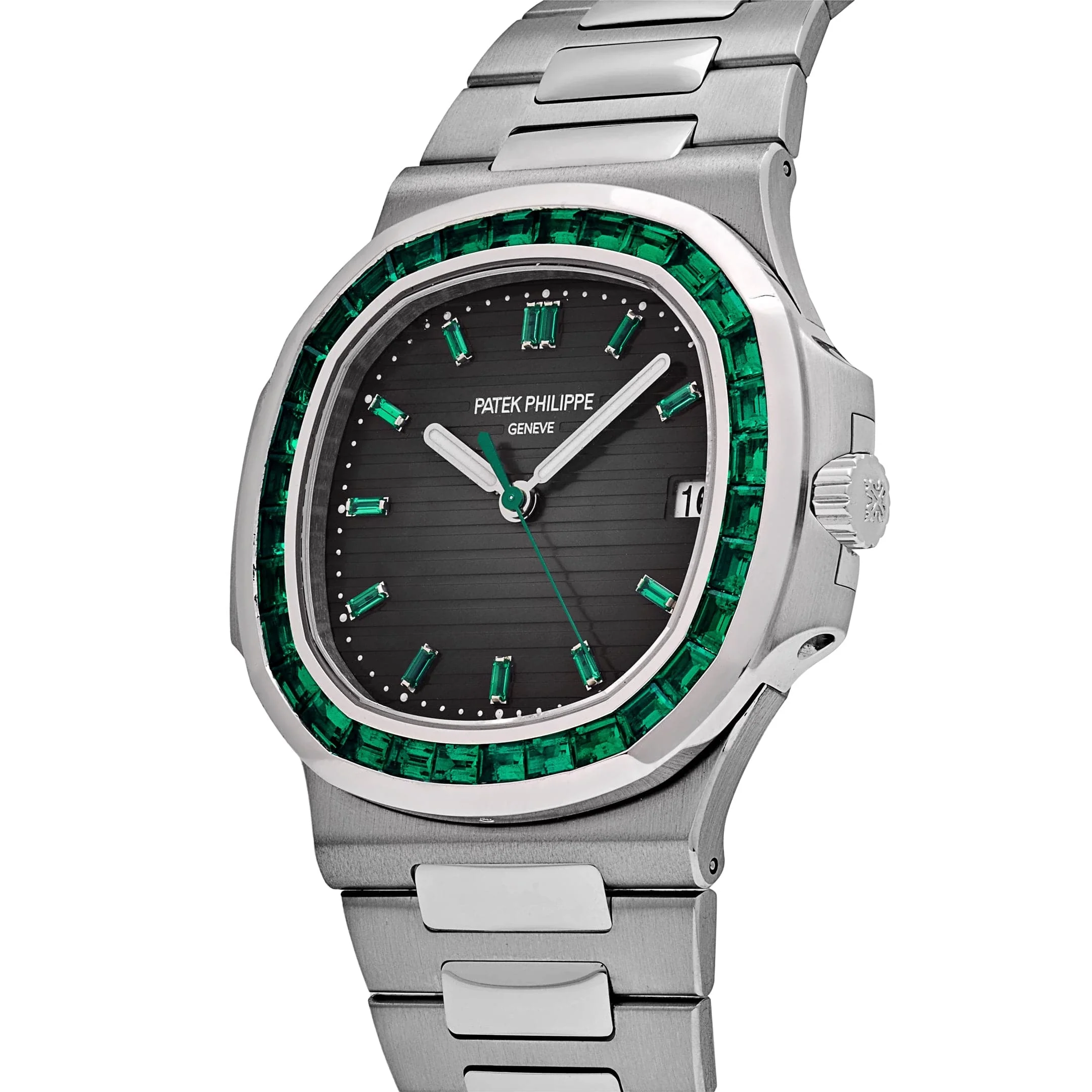 Patek Philippe Nautilus 5711/113P-001 Platinum Emeralds Black Dial