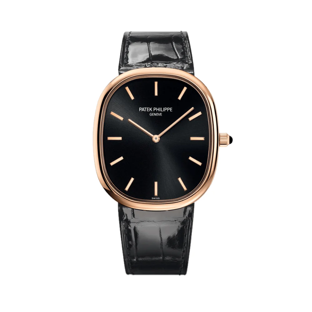 Patek Philippe Golden Ellipse 5738R-001 Rose Gold Black Dial