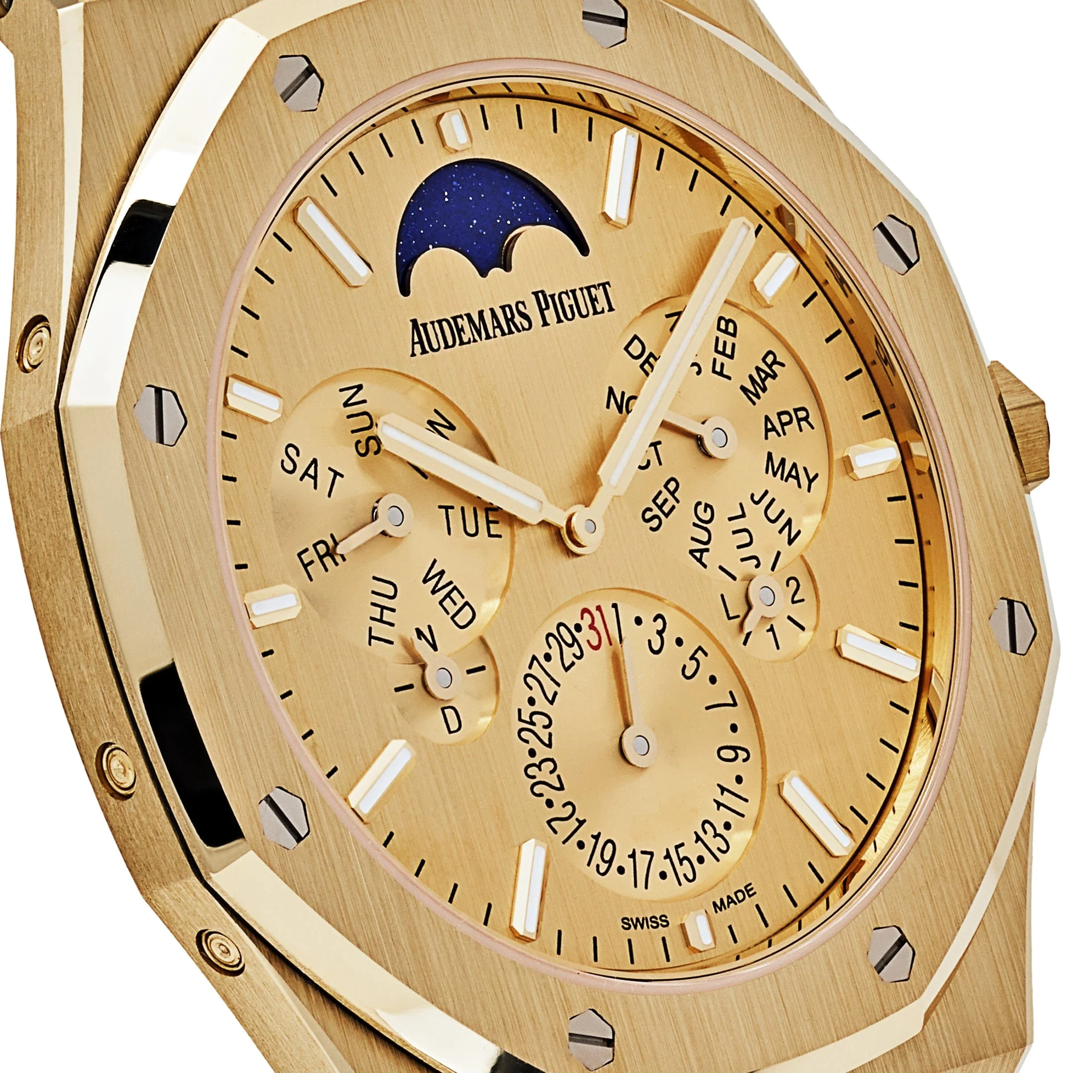 Audemars Piguet Royal Oak 26586BA.OO.1240BA.99  Perpetual Calendar Ultra-Thin Yellow Gold Champagne Dial Limited Edition of 88 (2024)