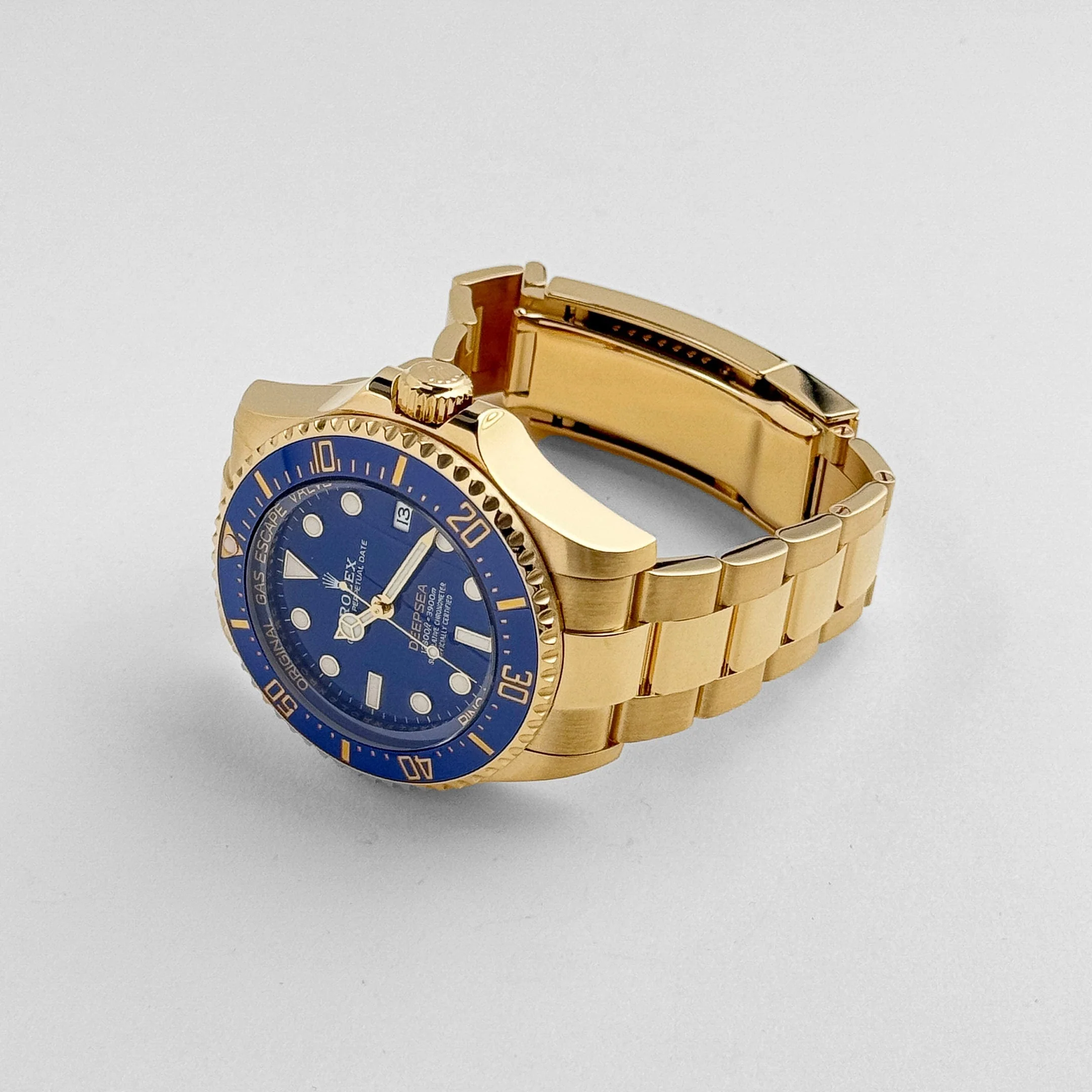Rolex Deepsea 136668LB Yellow Gold Blue Dial Oyster