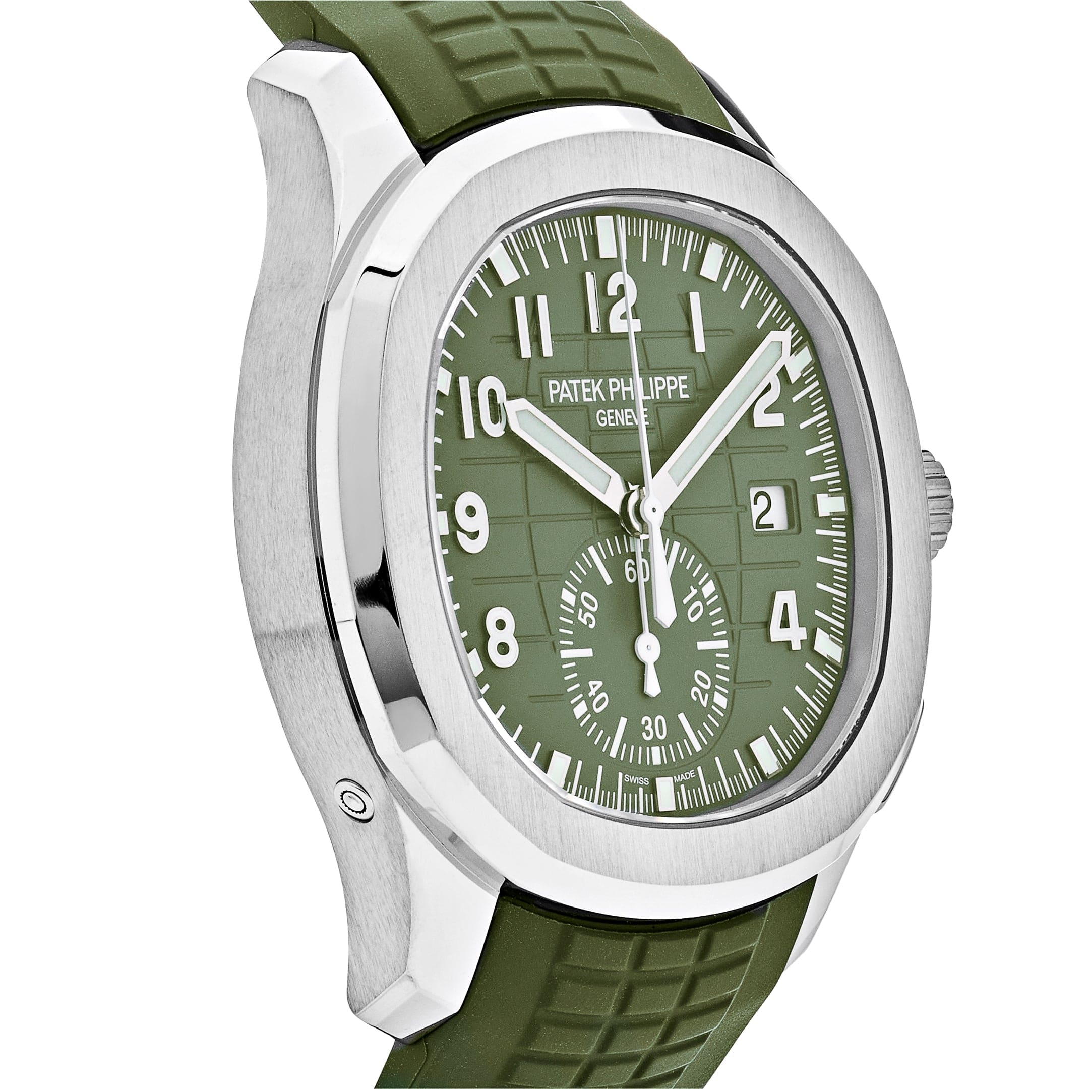 Patek Philippe Aquanaut 5968G-010 Chronograph White Gold Khaki Green Dial (2025)