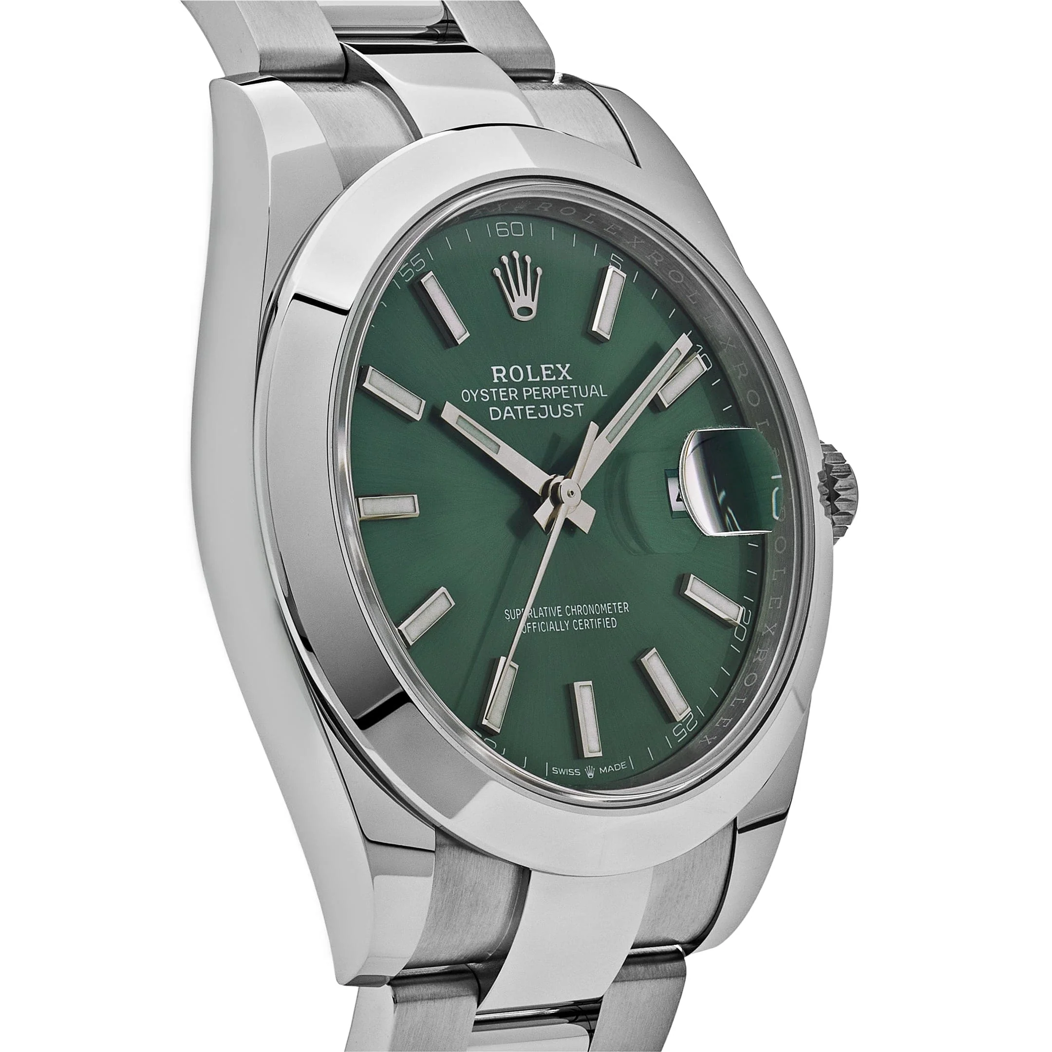 Rolex Datejust 41 126300 Stainless Steel Green Dial Oyster (2025)