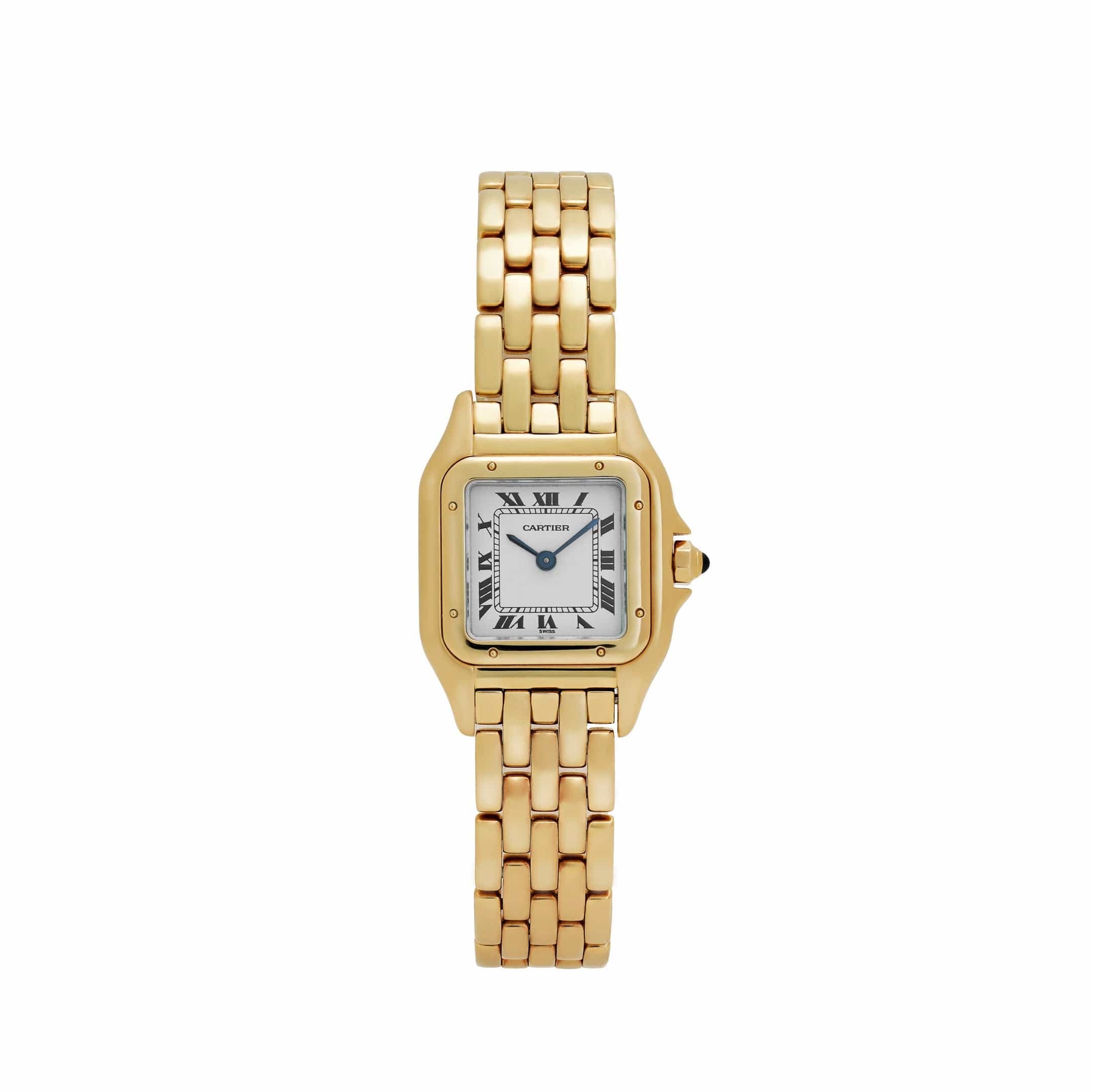 Cartier Panthere W25022B9 'Ladies' Yellow Gold White Dial Quartz