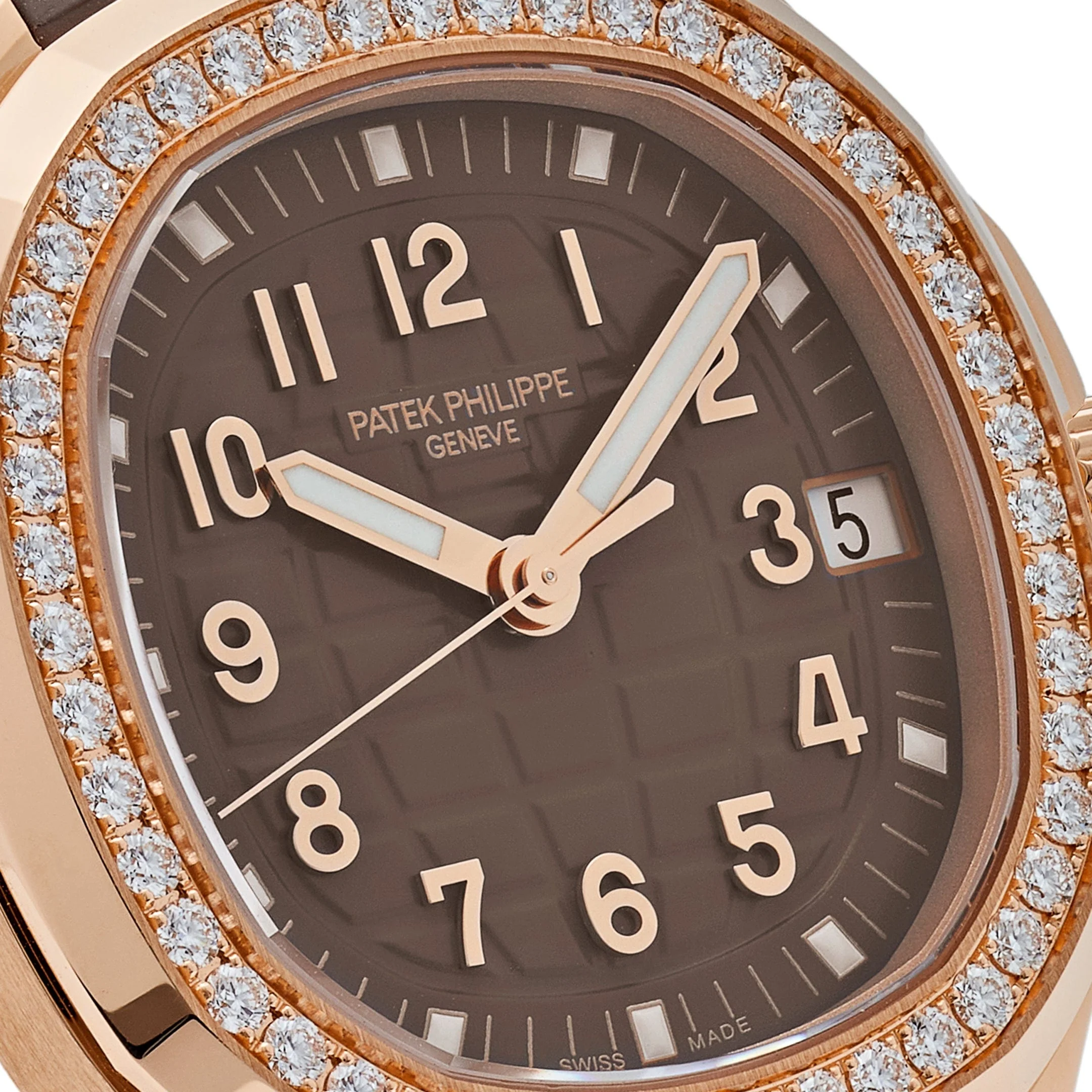 Patek Philippe Aquanaut 5268/200R-010 Rose Gold Taupe Brown Dial Diamond Bezel (2023)