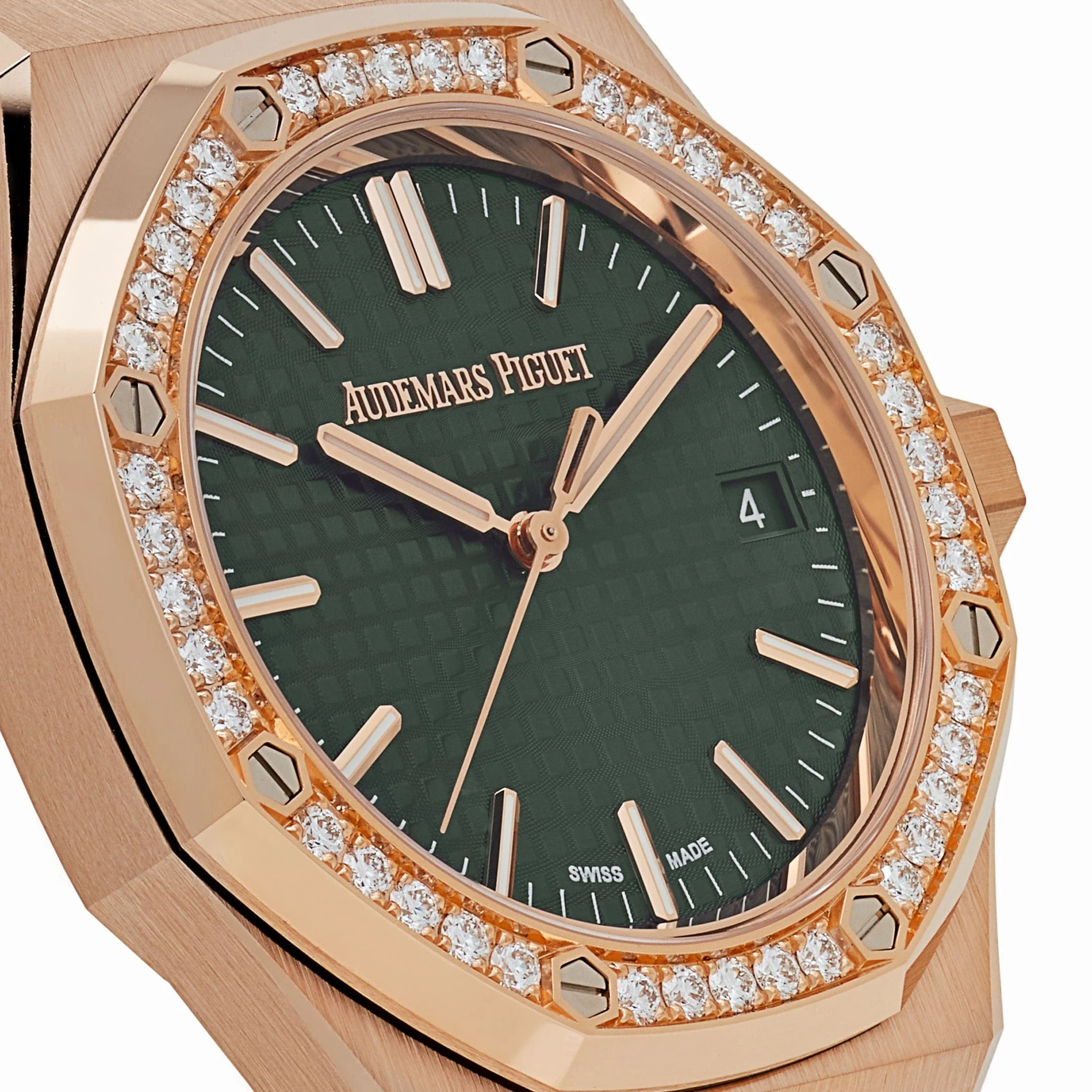 Audemars Piguet Royal Oak 15551OR.ZZ.1356OR.06  Selfwinding Rose Gold Khaki Green Dial