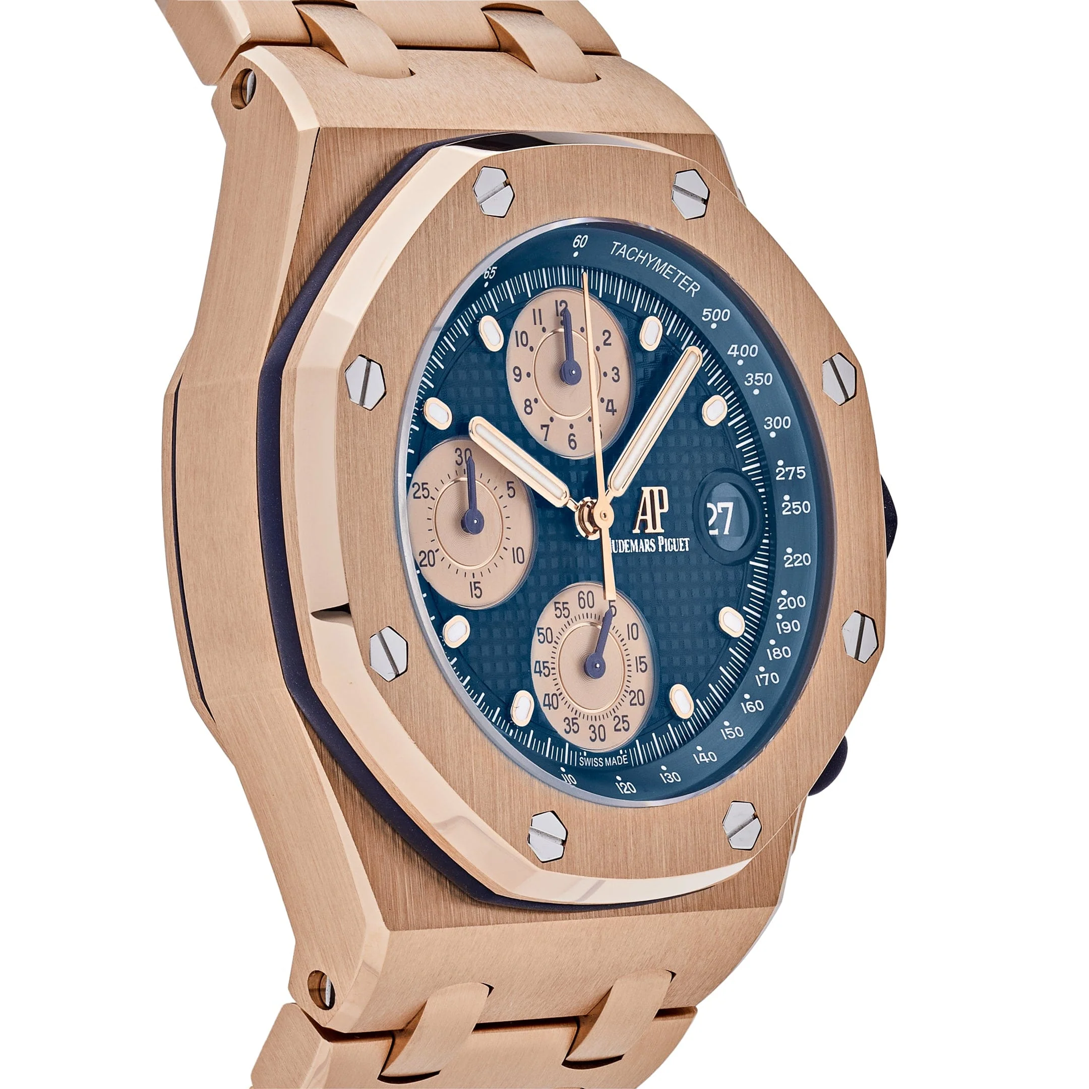 Audemars Piguet Royal Oak Offshore 26238OR.OO.2000OR.01 Chronograph 'Brick' Rose Gold Blue Dial (2024)