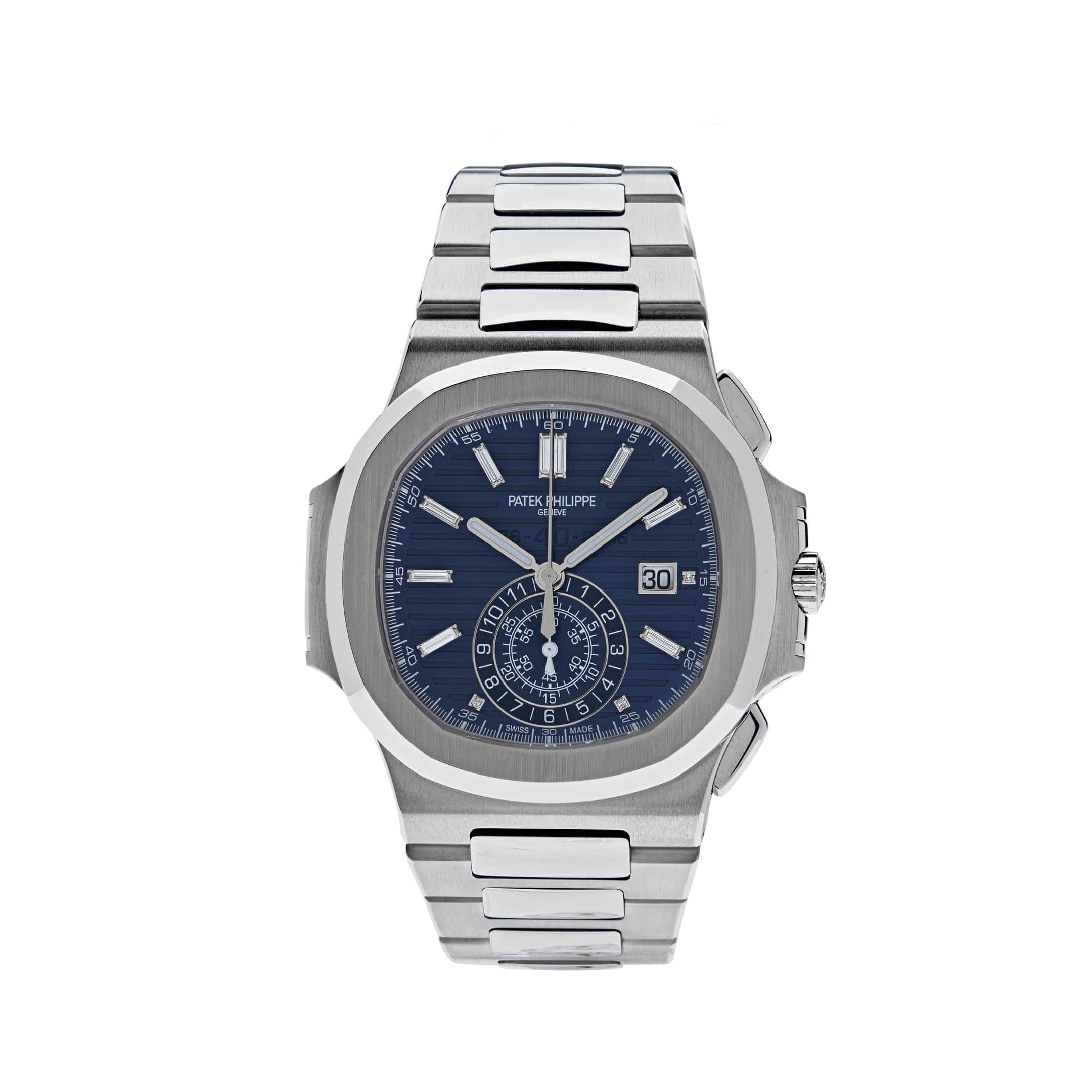 Patek Philippe Nautilus 5976/1G-001 '40th Anniversary' Chronograph White Gold Blue Diamond Dial Limited Edition