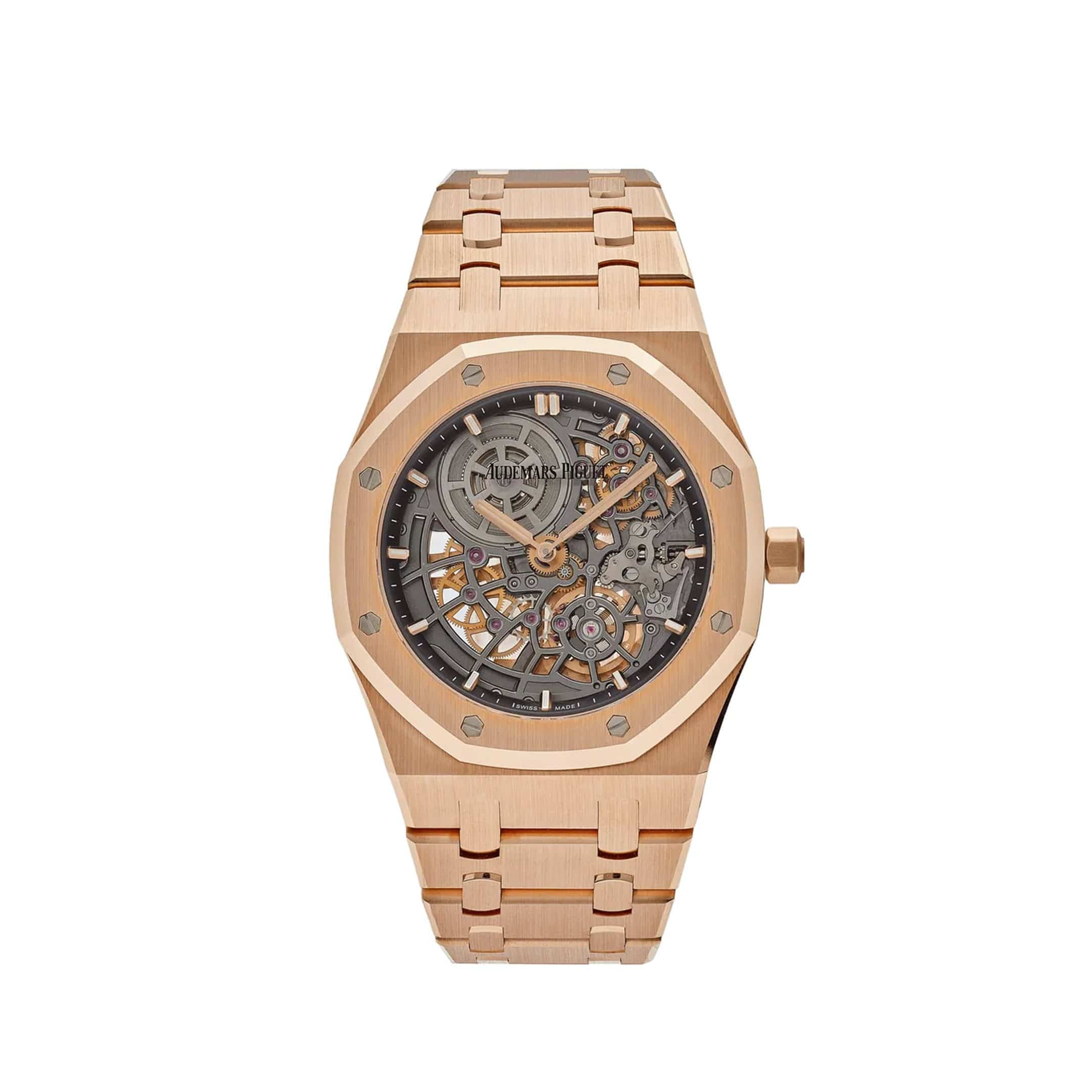 Audemars Piguet Royal Oak 16204OR.OO.1240OR.03 Openworked 'Jumbo' Extra-Thin Rose Gold