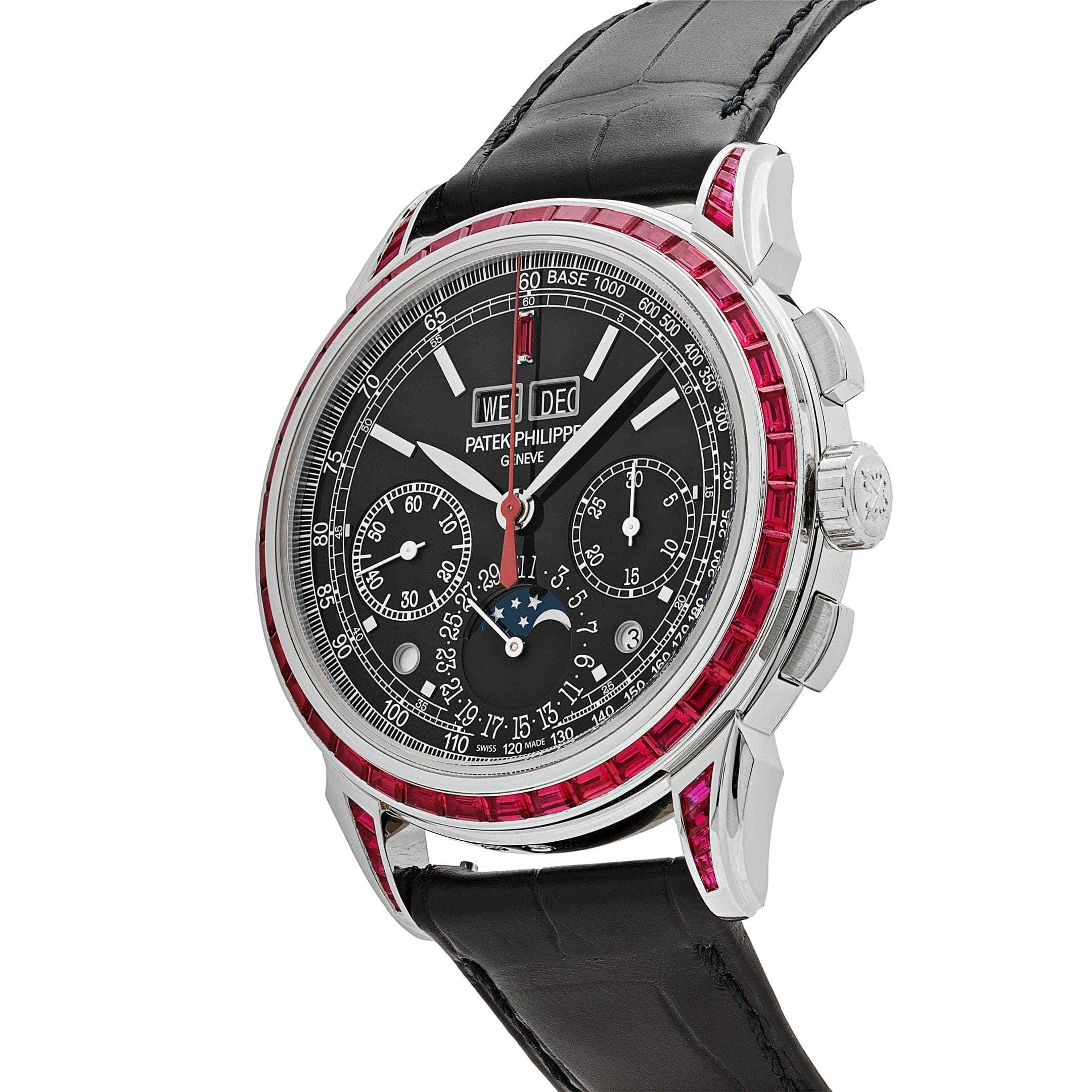 Patek Philippe Grand Complications 5271/12P-001 Perpetual Calendar  Platinum Black Dial Ruby Bezel