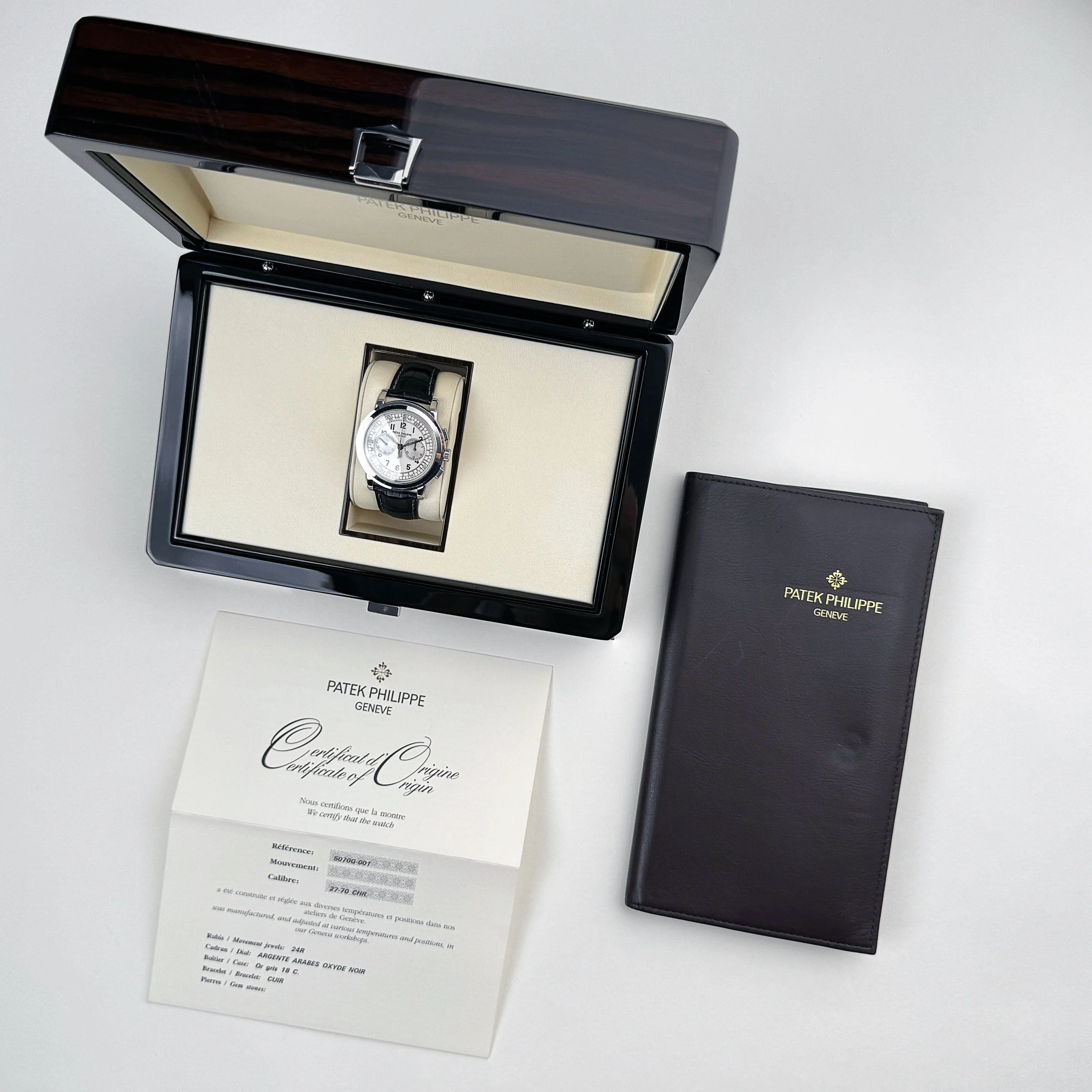 Patek Philippe Complications 5070G-001 Chronograph White Gold Silver Dial (2007)