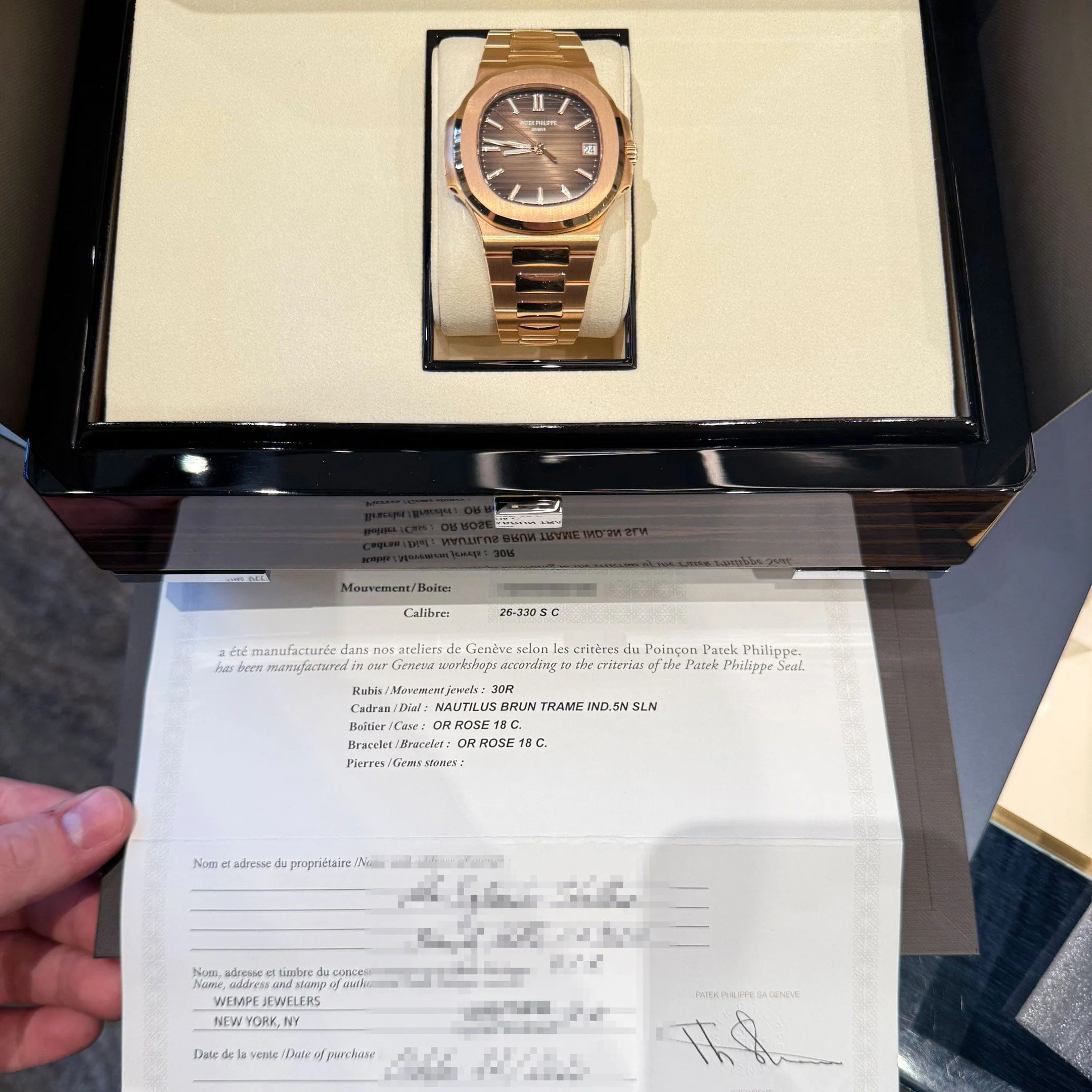 Patek Philippe Nautilus 5711/1R-001 Rose Gold Brown Dial (2020)