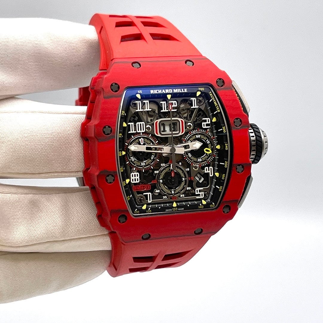 Richard Mille RM 11-03 Automatic Flyback Chronograph Red Quartz TPT Titanium