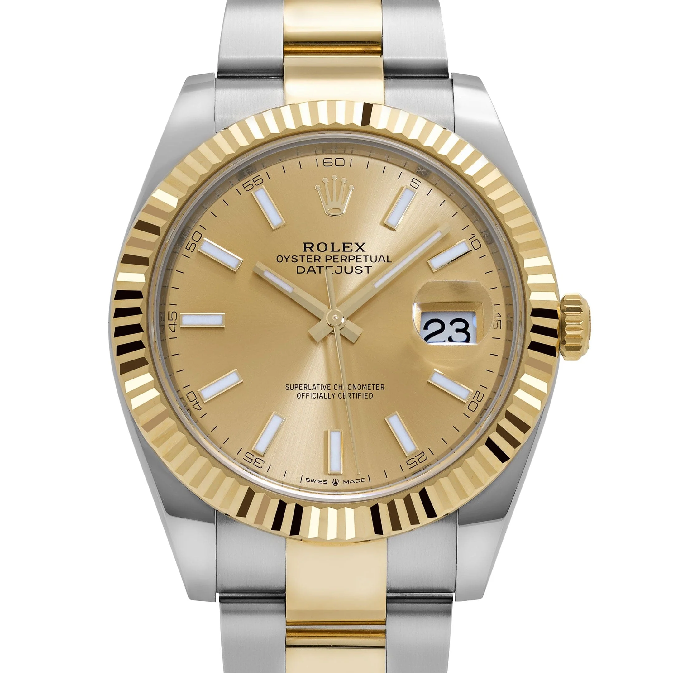 Rolex Datejust 41 126333 Stainless Steel Yellow Gold Champagne Dial Oyster (2023)