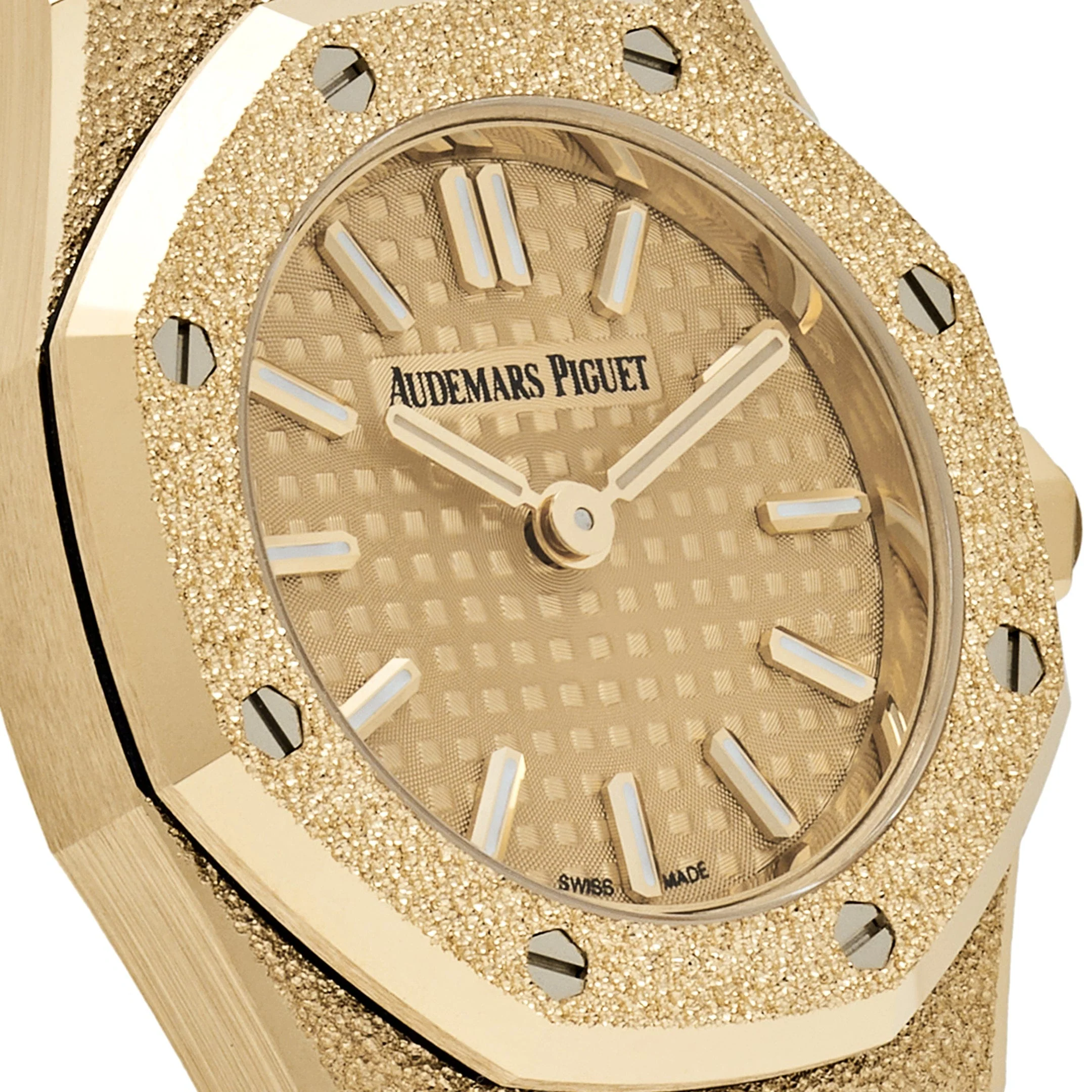 Audemars Piguet Royal Oak 67630BA.GG.1312BA.01 'Mini' Frosted Yellow Gold Quartz (2025)