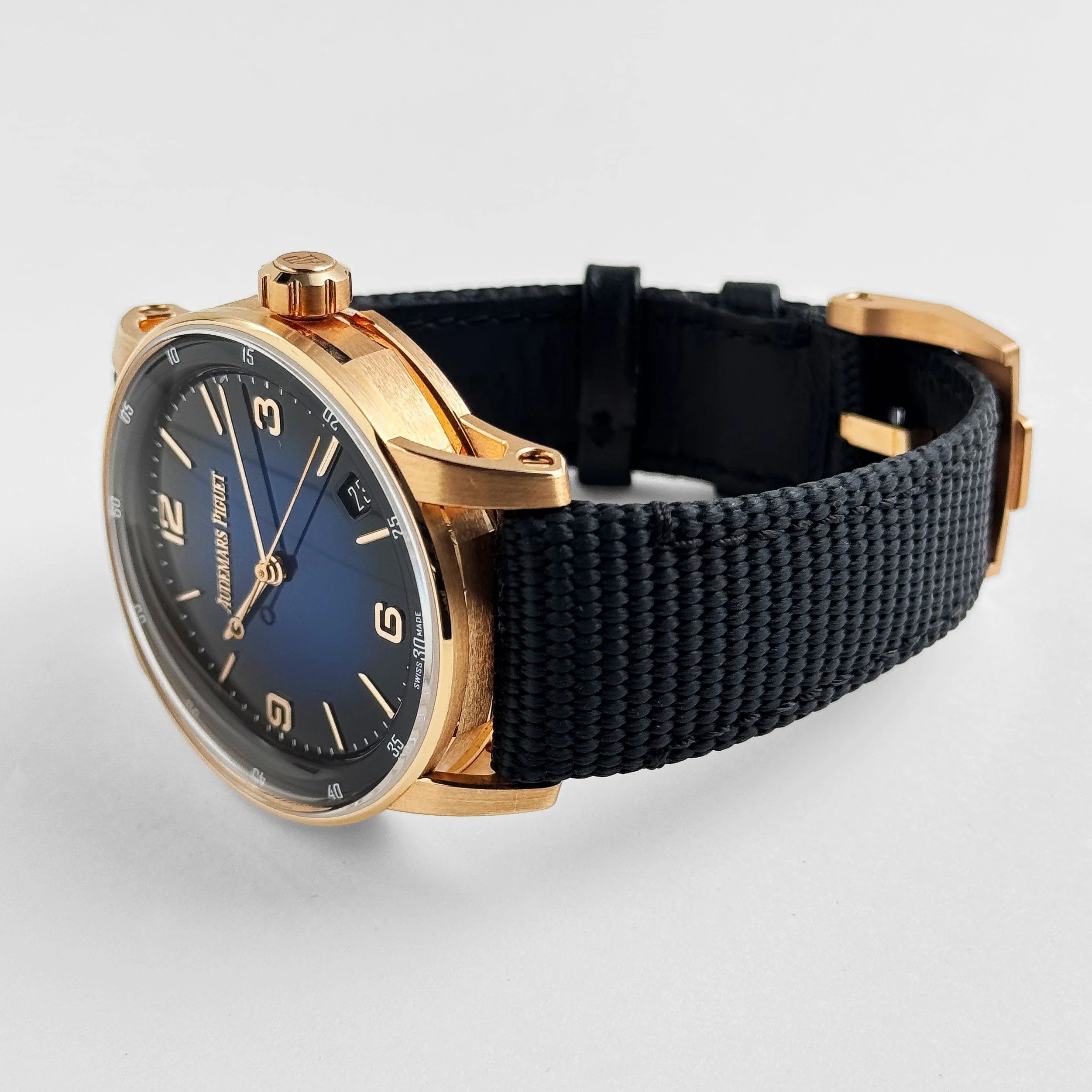 Audemars Piguet Code 11.59 15210OR.OO.A028CR.01 Rose Gold Smoked Lacquered Blue Dial (2023)