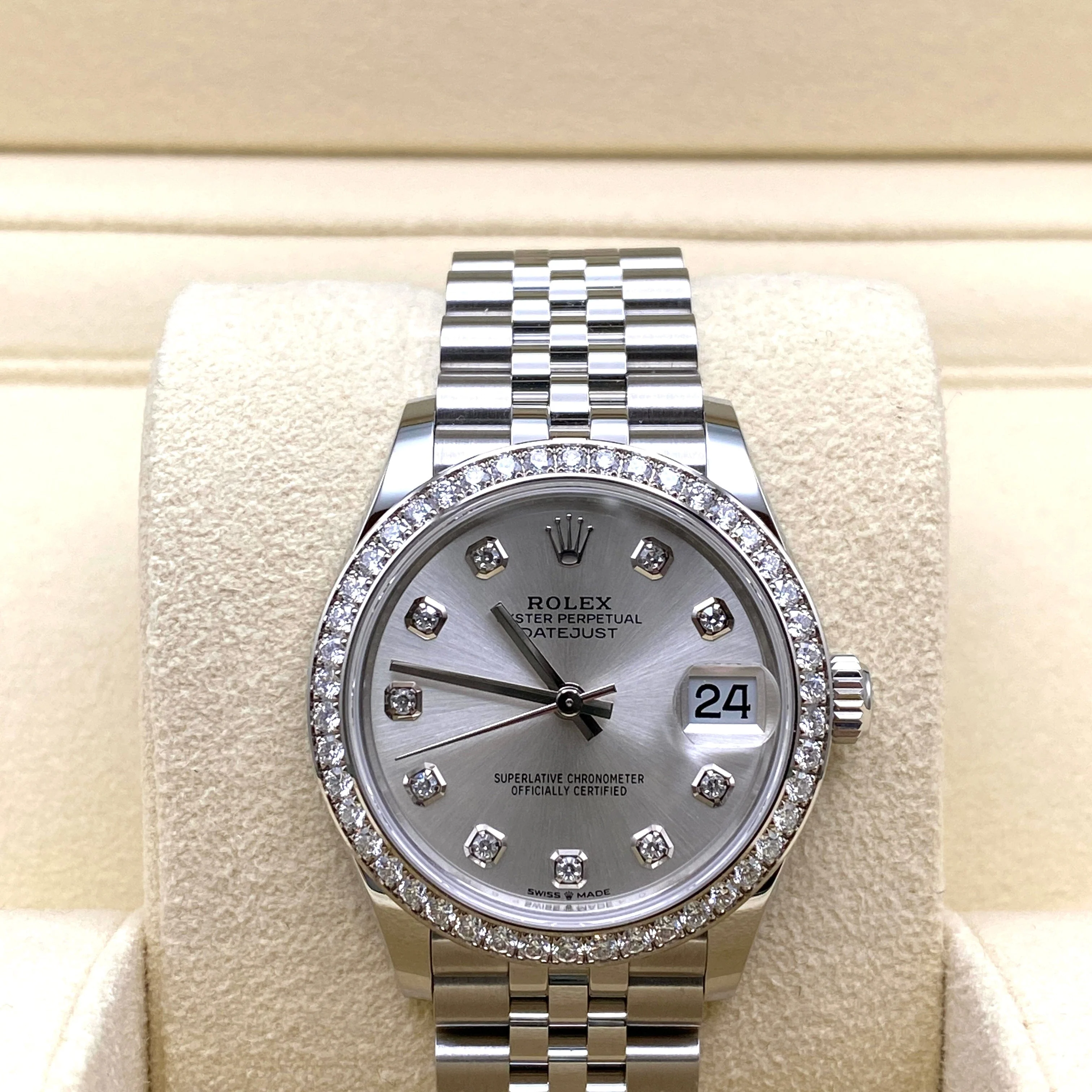 Rolex Datejust 36 278384RBR 'Ladies' White Gold Stainless Steel Silver Dial