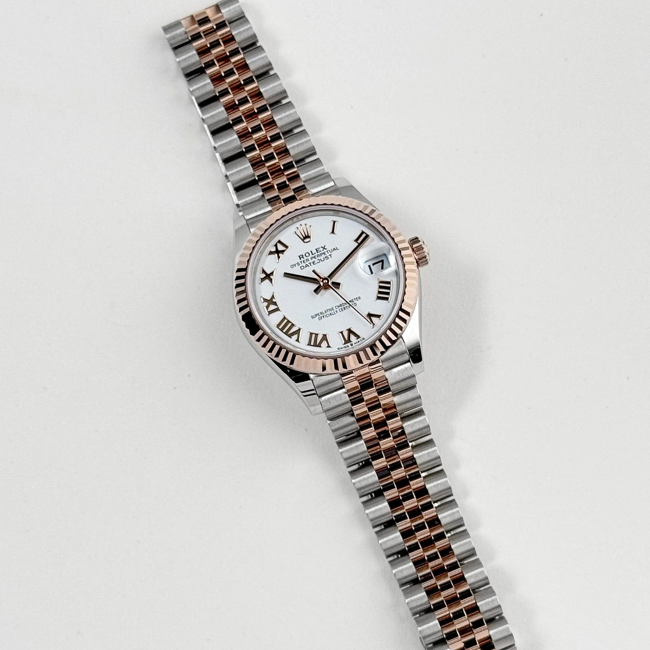Rolex Datejust 31 278271 'Ladies' Stainless Steel Rose Gold White Roman Numerals Dial (2025)
