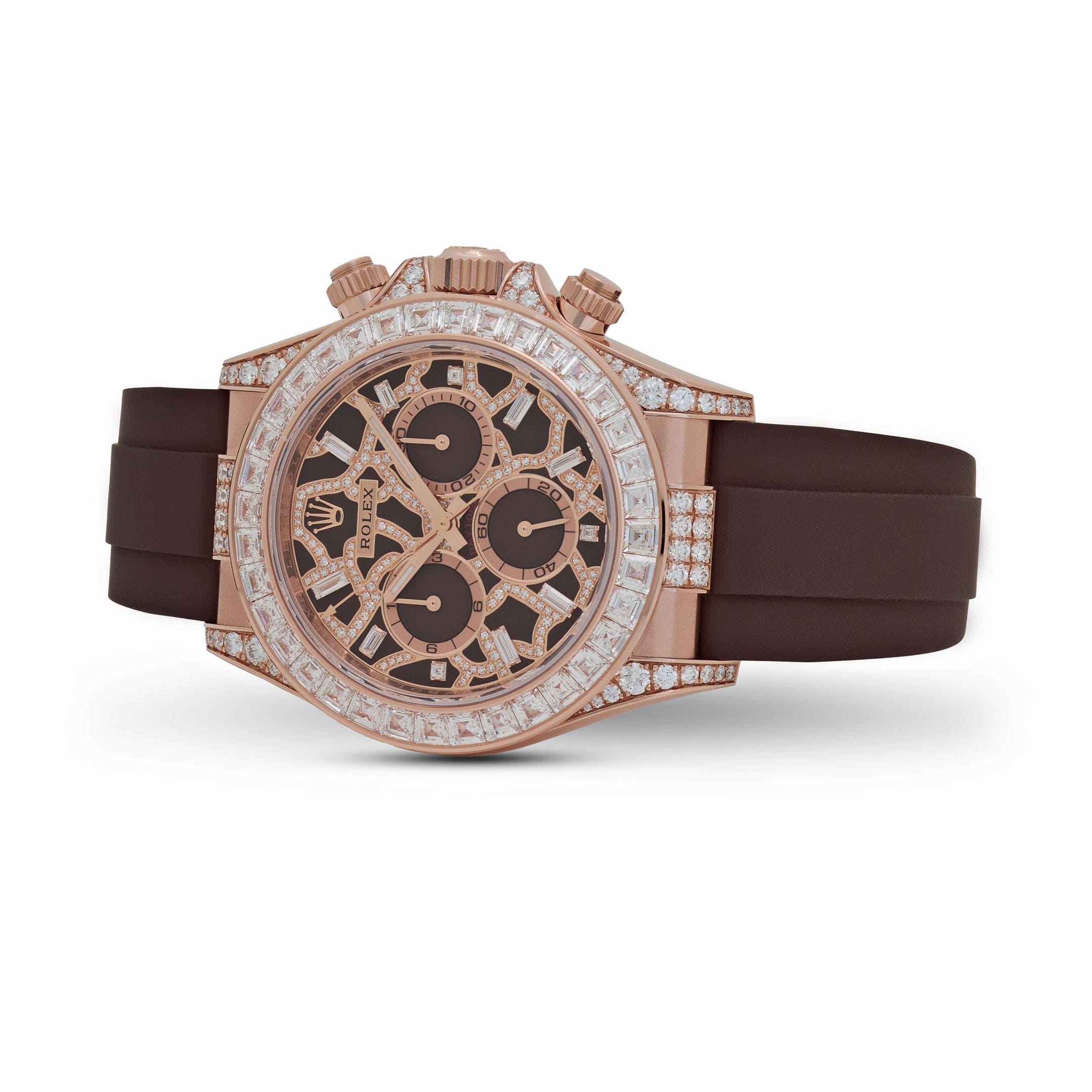 Rolex Daytona 'Giraffe' 126555TBR Rose Gold Chestnut Brown Diamond Dial Diamond Bezel (2025)