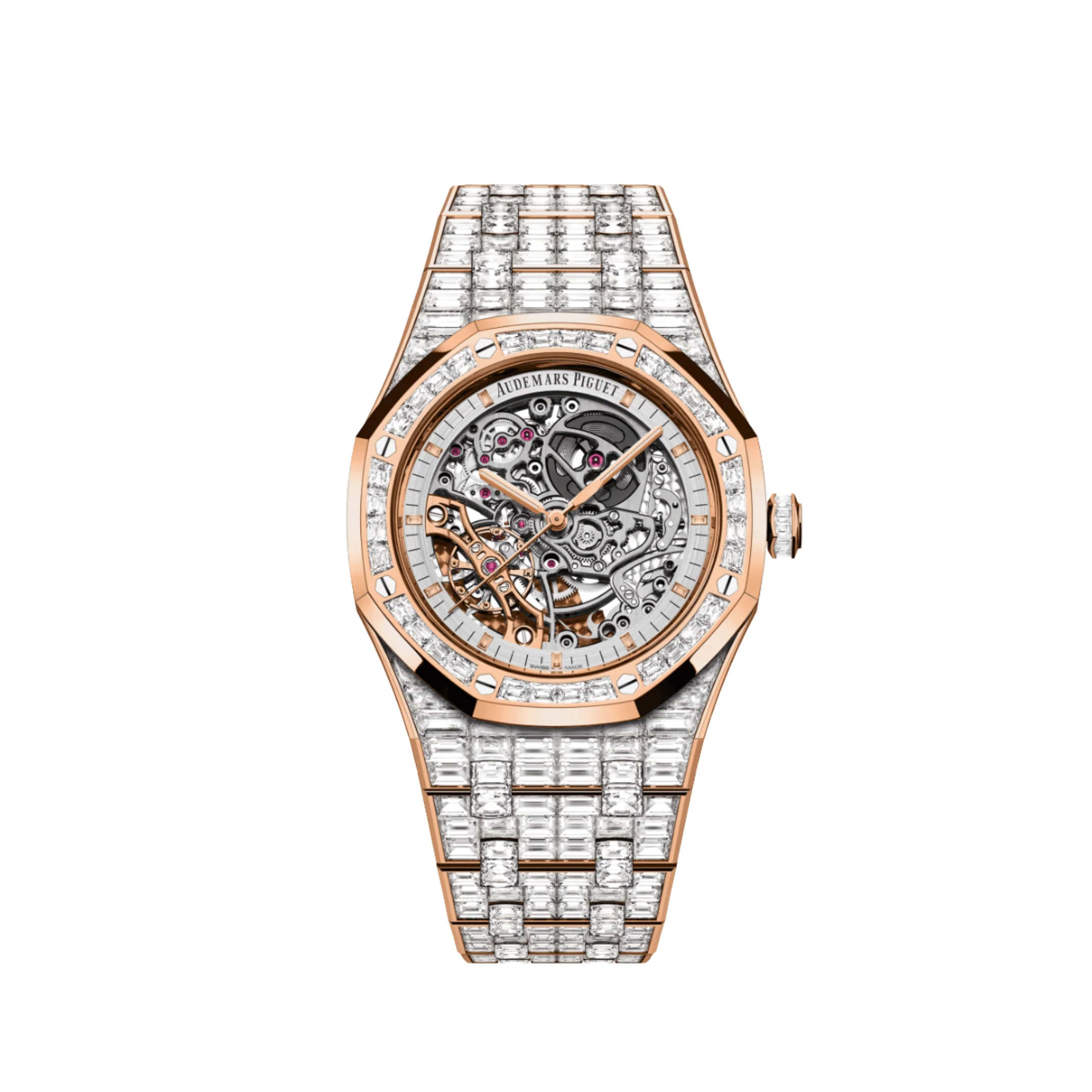 Audemars Piguet Royal Oak 15417OR.ZZ.1267OR.01.A Double Balance Wheel Openworked Baguette Bezel