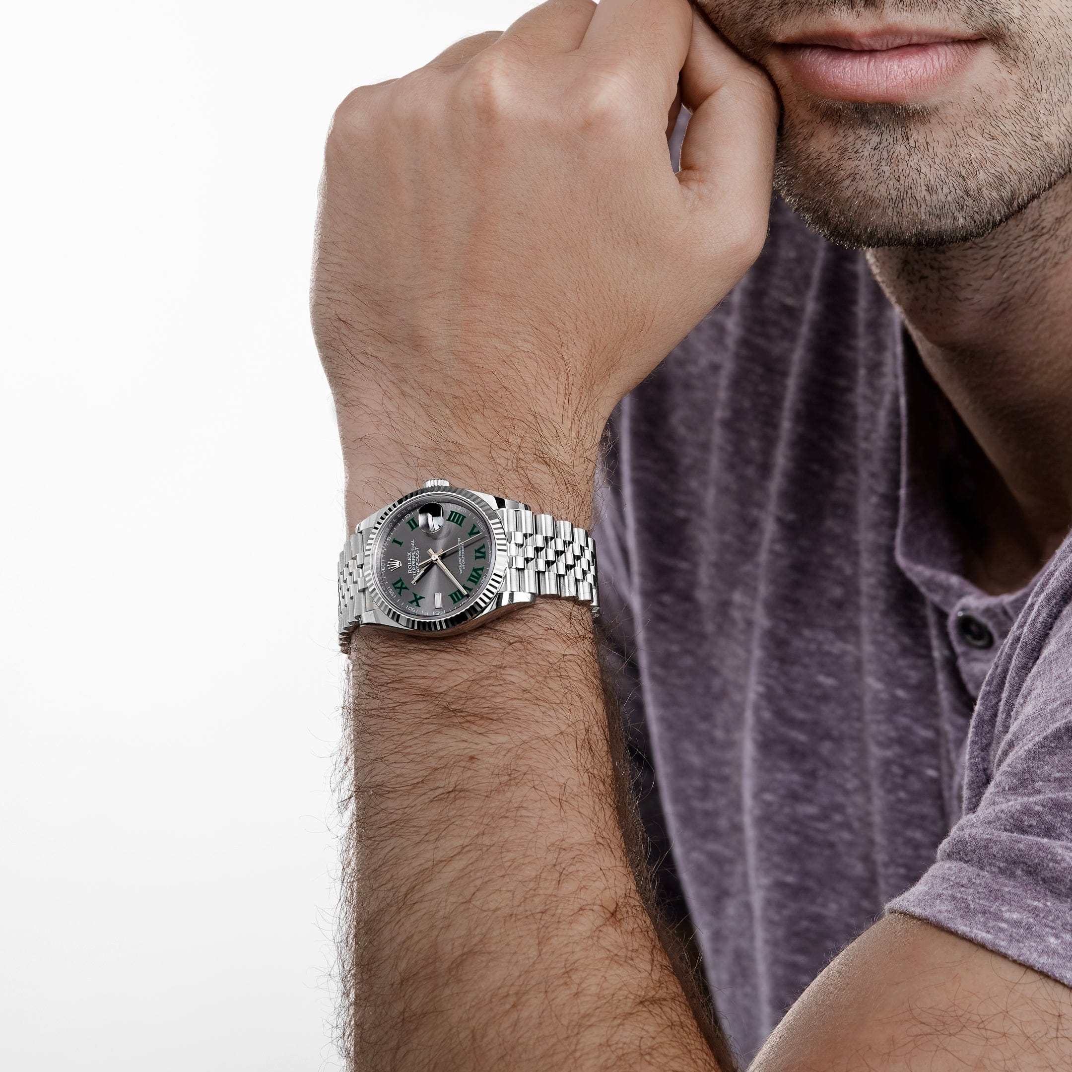 Rolex Datejust 36 126234 Stainless Steel Slate 'Wimbledon' Dial Jubilee (2025)