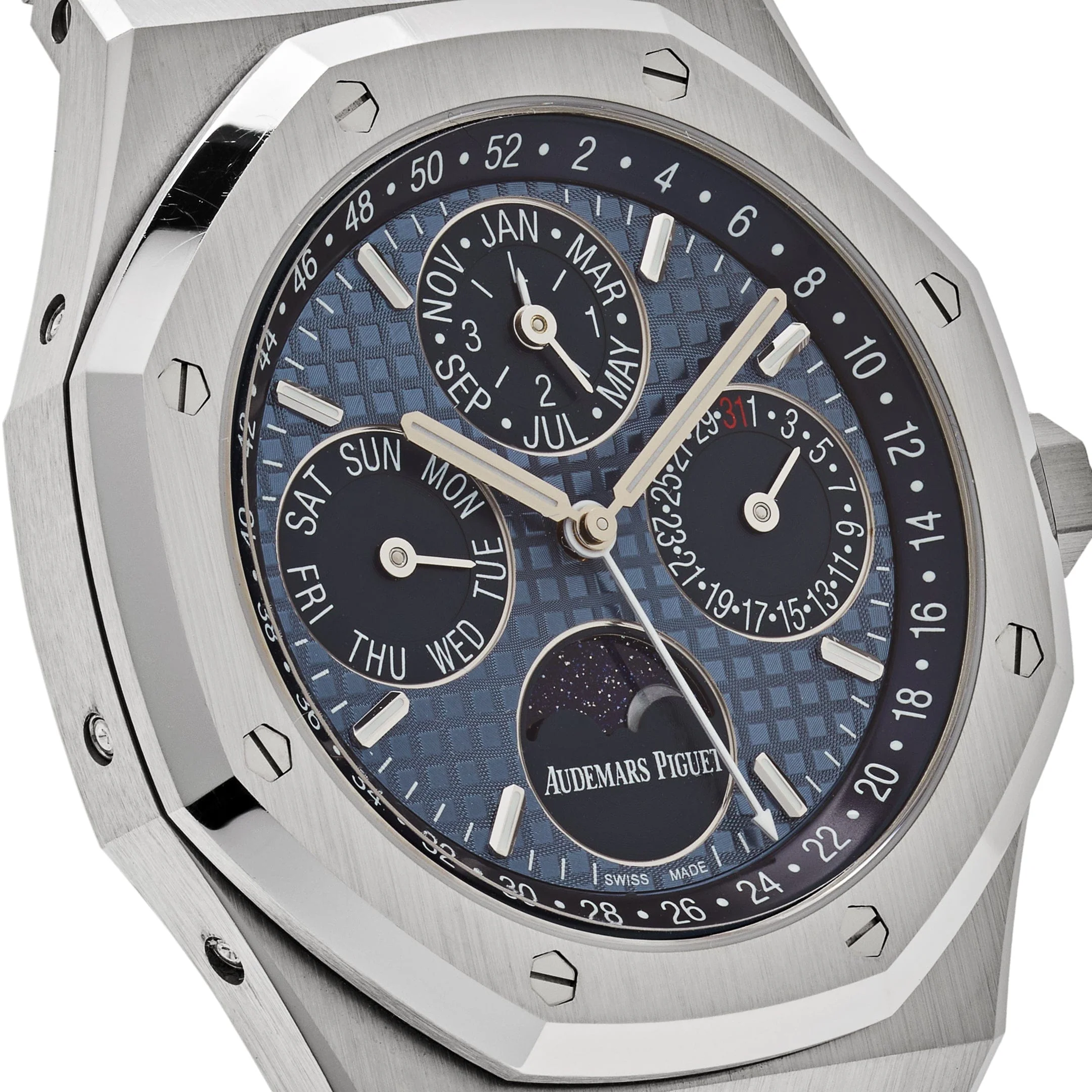 Audemars Piguet Royal Oak Perpetual Calendar 26574ST.OO.1220ST.03 Stainless Steel Ice Blue Dial