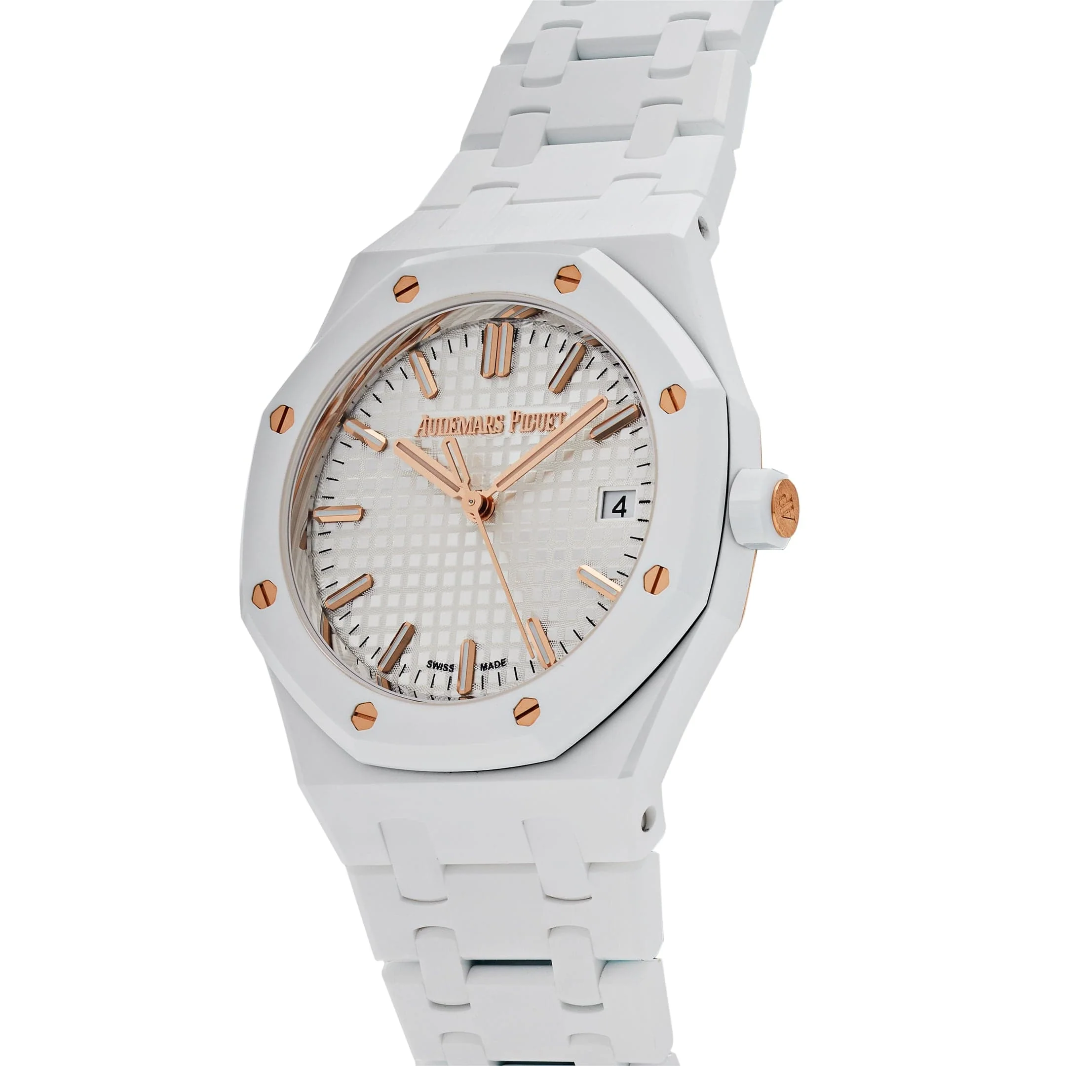 Audemars Piguet Royal Oak 77350CB.OO.1266CB.01 'Ladies' White Ceramic (2023)