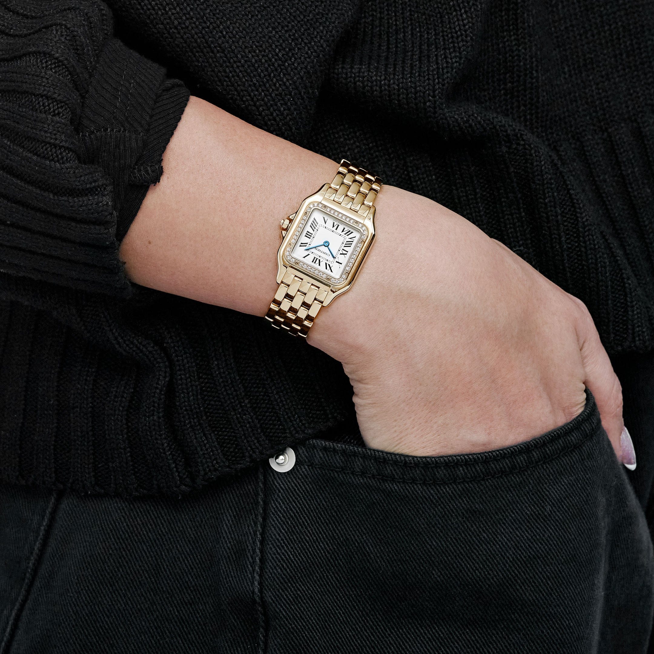 Cartier Panthère WJPN0066 'Ladies' Yellow Gold White Dial Diamond Bezel Quartz (2025)
