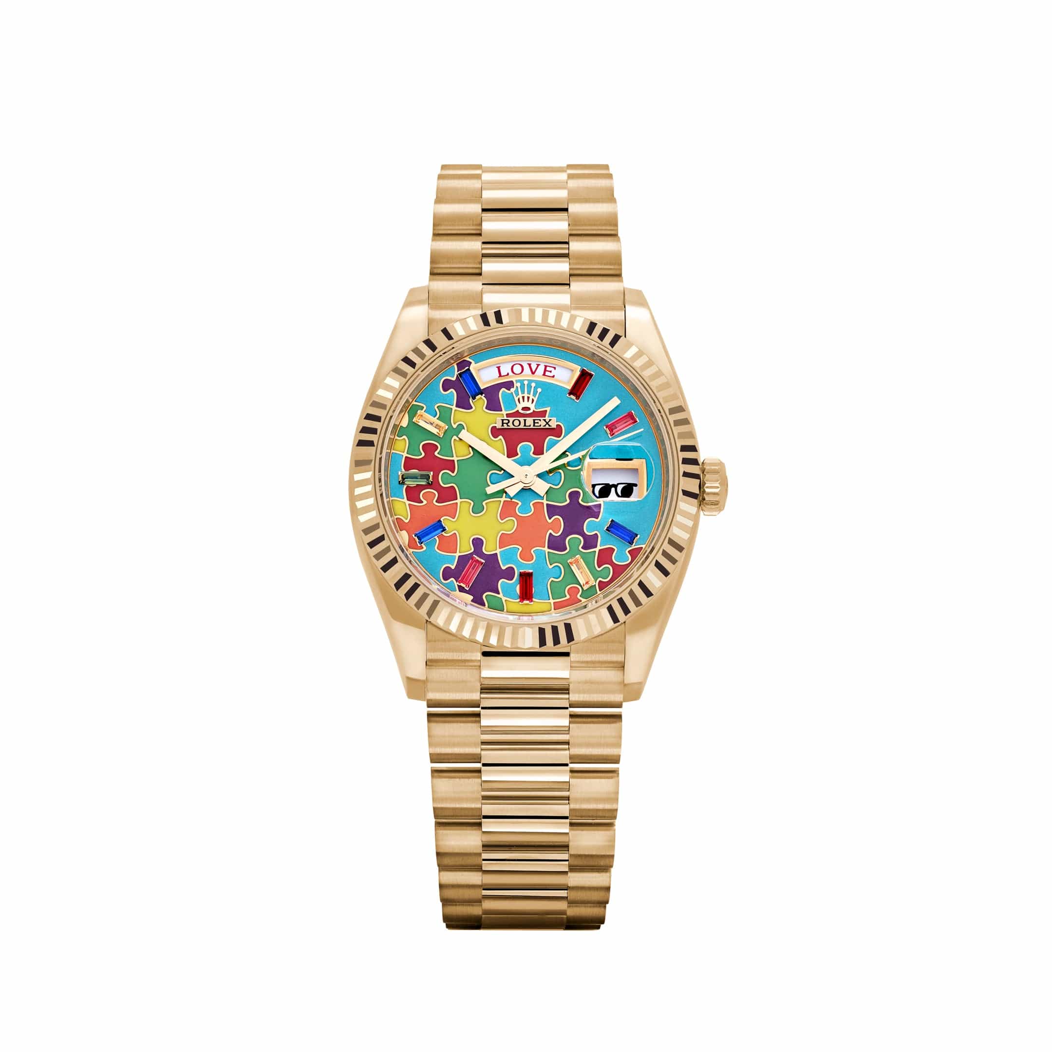 Rolex Day-Date 36 128238 'Emoji Puzzle' Yellow Gold (2025)