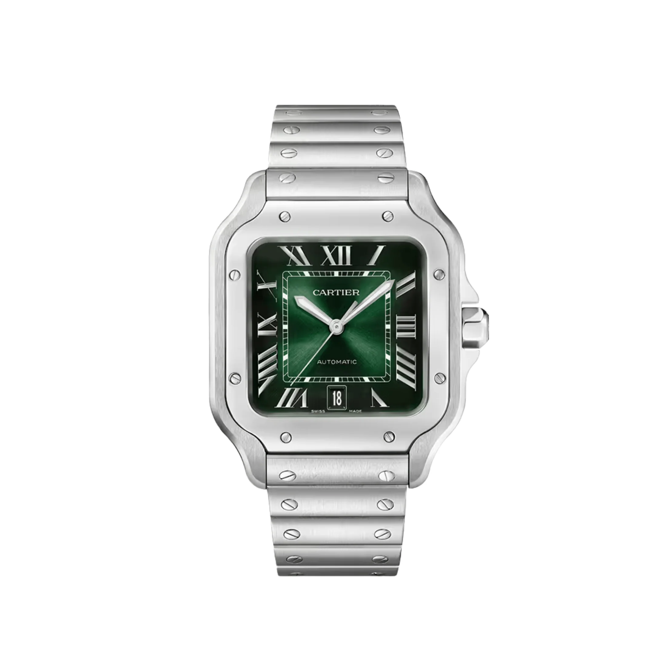 Cartier Santos Large WSSA0062 Stainless Steel Green Dial