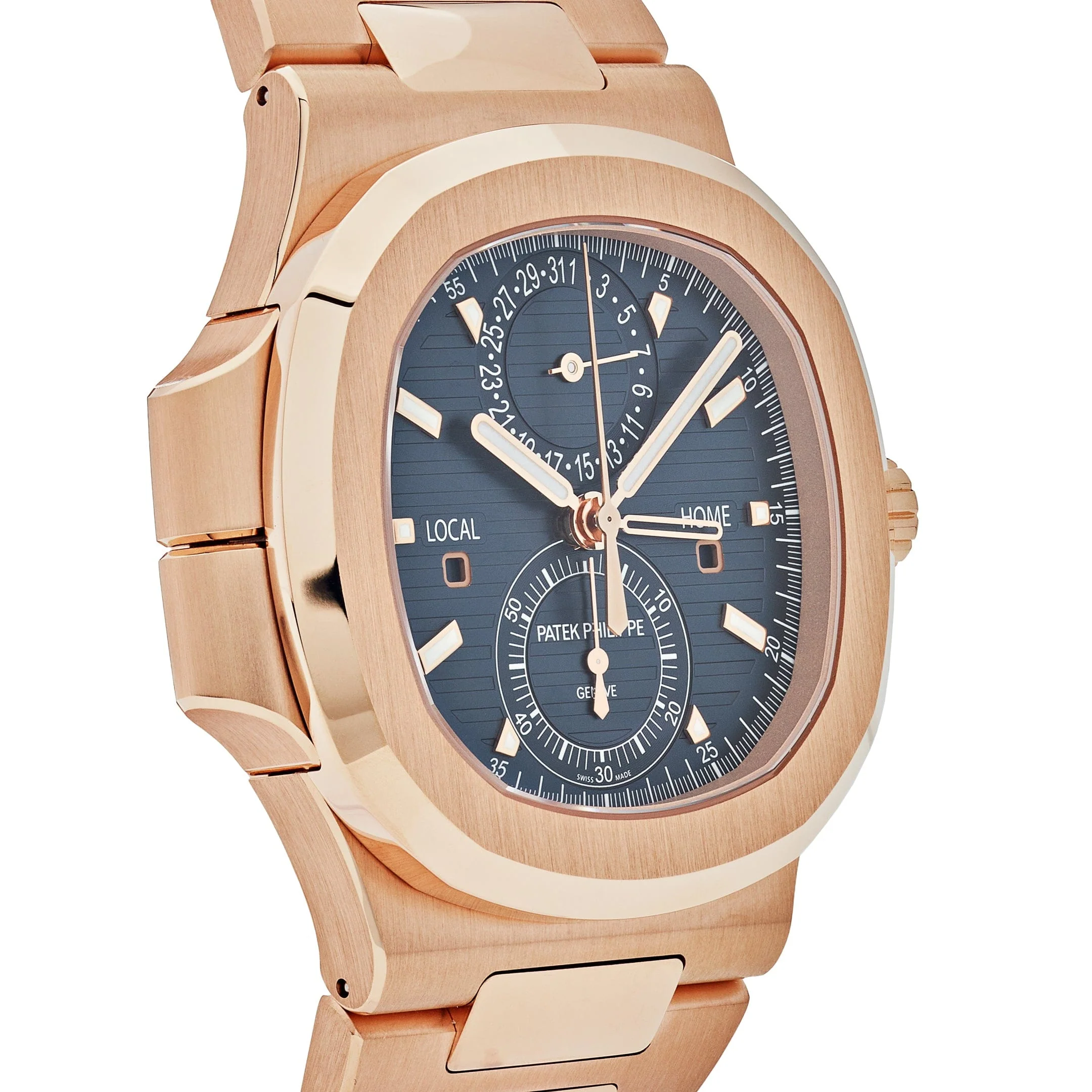 Patek Philippe Nautilus 5990/1R-001 Travel Time Flyback Chronograph Rose Gold Blue Dial (2025)