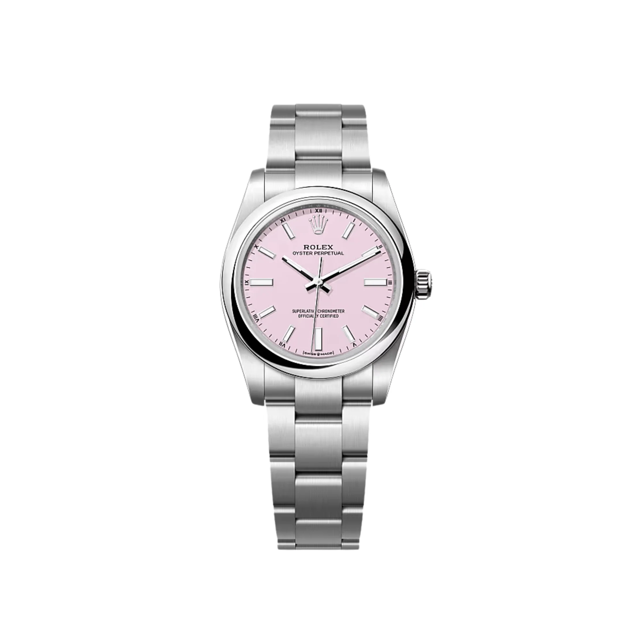 Rolex Oyster Perpetual 34 124200 Stainless Steel Pink Dial (2025)