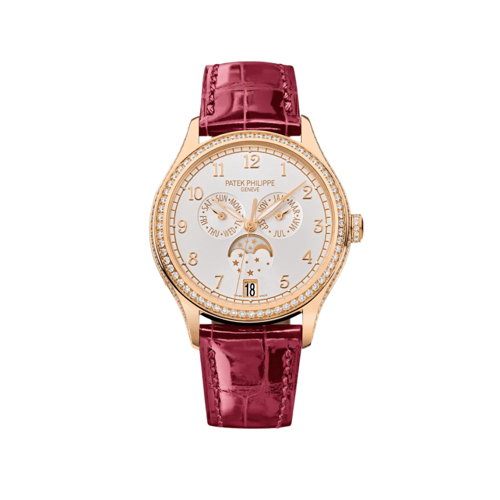 Patek Philippe Complications 4947R-001 Annual Calendar Moon Phases Rose Gold Diamond Bezel White Dial (2024)