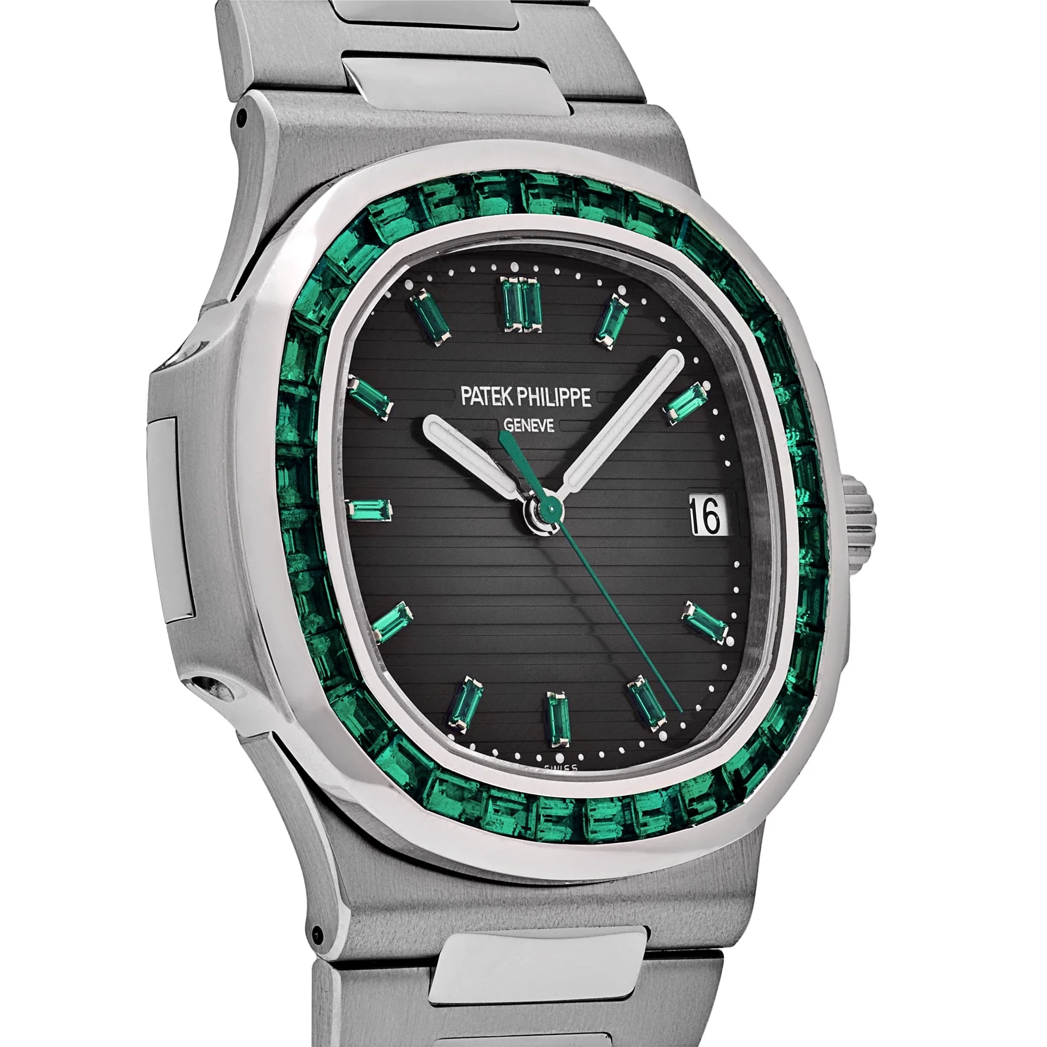 Patek Philippe Nautilus 5711/113P-001 Platinum Emeralds Black Dial